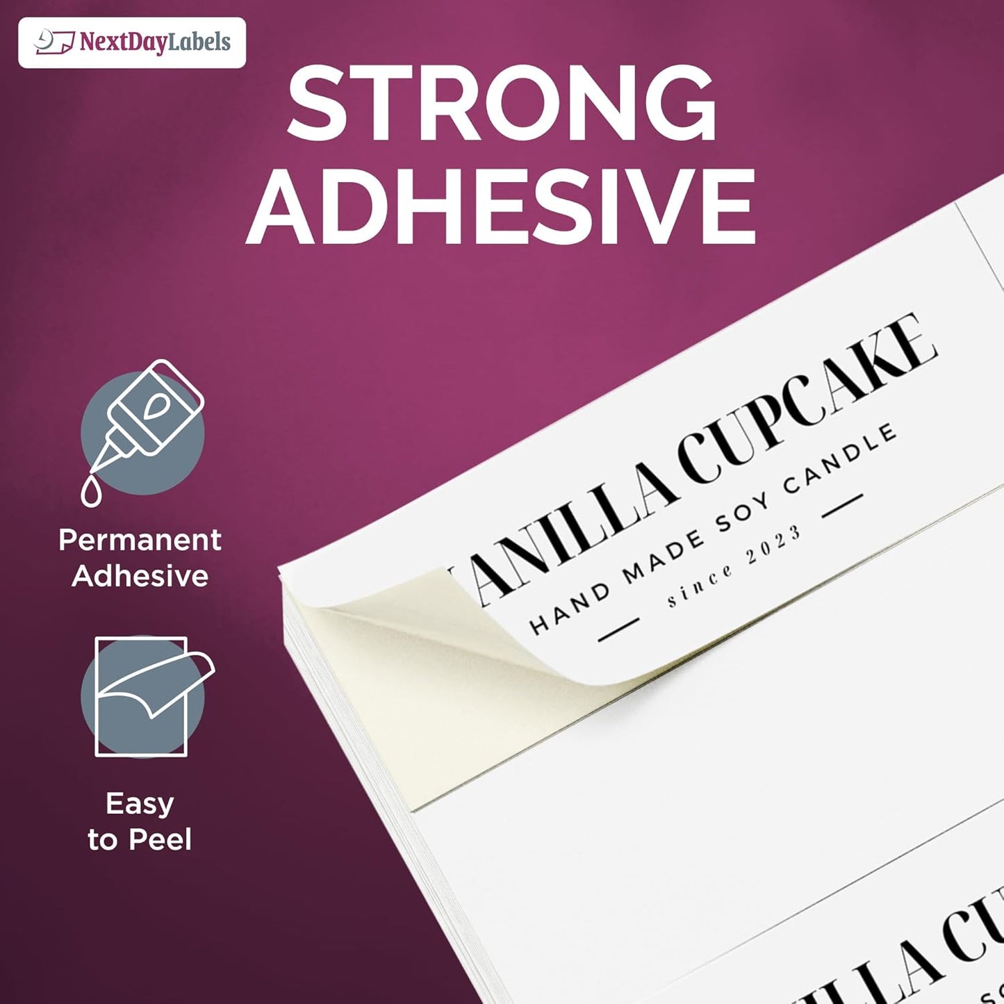 NextDayLabels - 2.83" x 1" Rectangular Sticker Labels for Printer - White Laser/Inkjet Printer Labels Return Address Labels Shipping Label Stickers (100 Sheets, 33 Per Sheet, 3300 Labels)