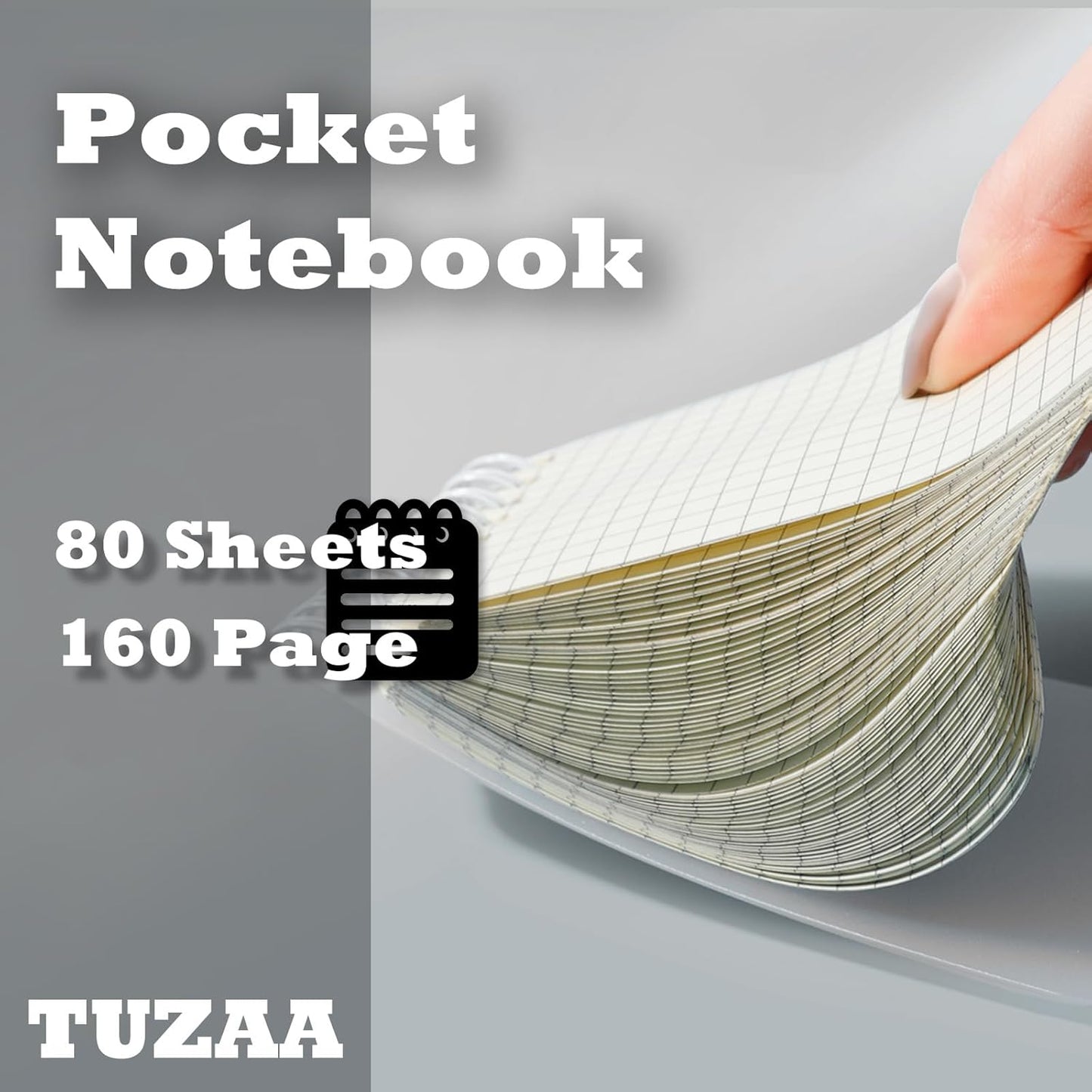 6 Pack Pocket Notebook Small Spiral Notepads Small Notebook Journal, Pocket Notepad with Waterproof Cover, Mini Memo Pads for Home, School, College, Office, Work, Travel