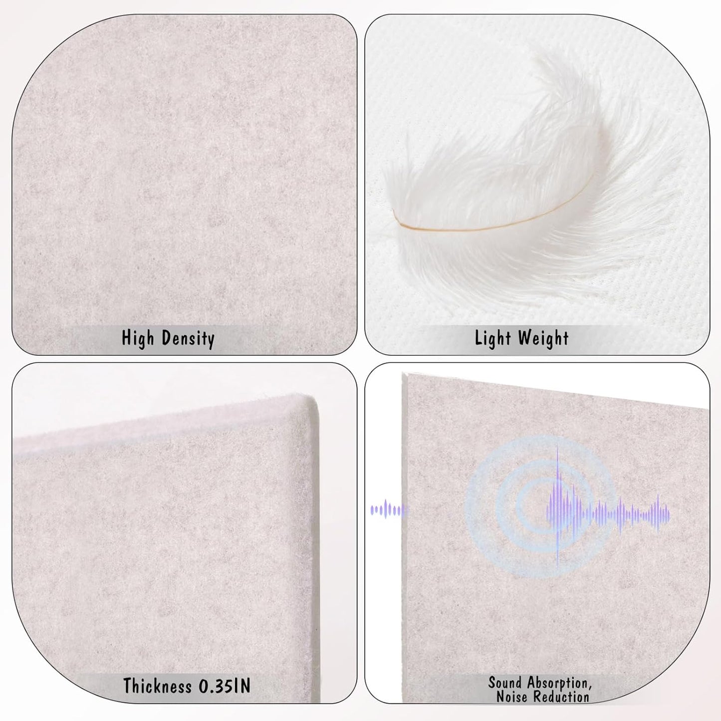 Large Cork Board 36" x 24", 6 Pack Felt Wall Tiles with Colored Pushpins, Bulletin Board with Removable Self-Adhesive Strips, Pin Board Cork Boards for Walls Office Home-Light Tan