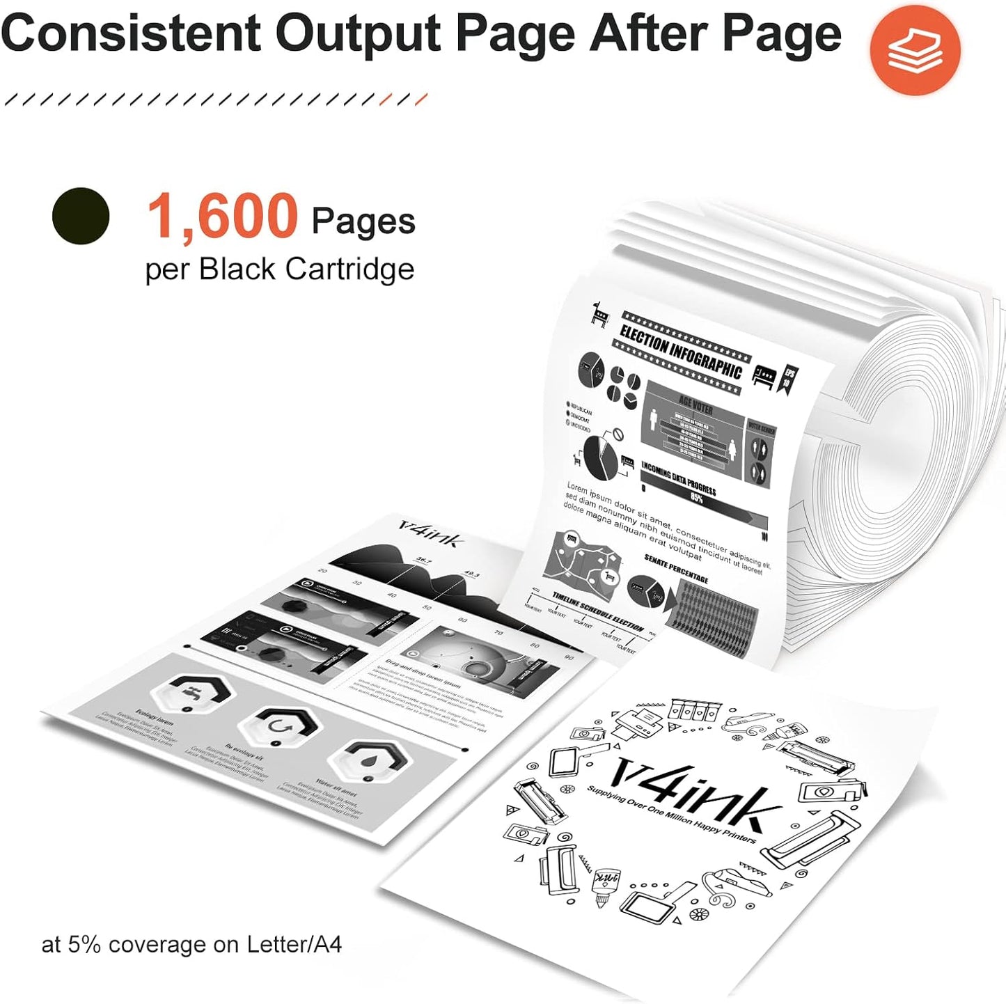 v4ink Compatible Toner Cartridge Replacement for HP 17A CF217A with Laserjet Pro MFP M130nw M130fn M130fw M130 M130a M102 M102a M102w Printer (Black, 2-Pack)