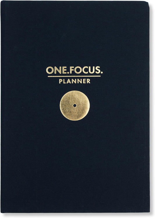 One Focus ADHD Daily Planner: 90-Day Undated Productivity Journal, Anxiety Relief, Mindfulness, Goal Setting, Gratitude, and Habit Tracking – Perfect for Busy Professionals, Neurodivergent Adults & Daily Productivity, A5, Black