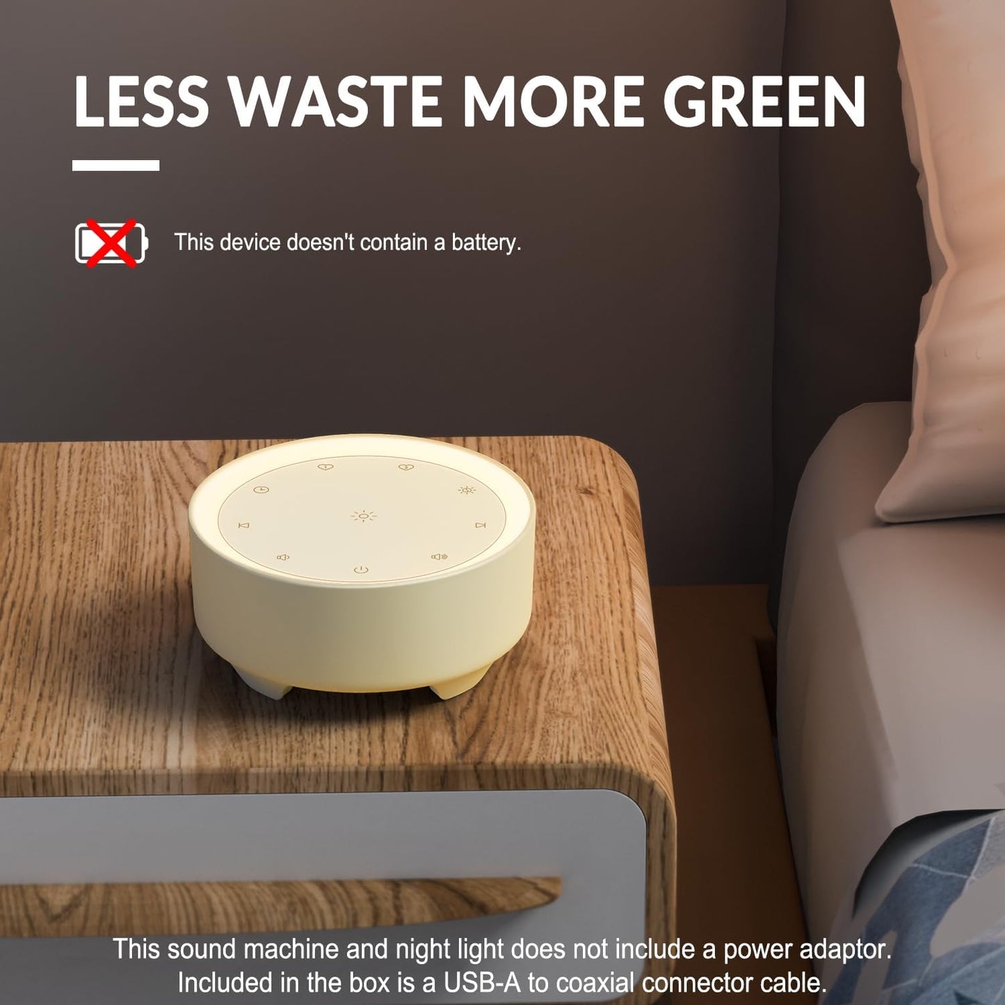 Kipcush Sound Machine & Night Light for Adults, Baby, Kids. White Noise Machine with 20 Soothing Sleep Sounds. Small Size & Portable Design for Bedroom (Putty, Small)