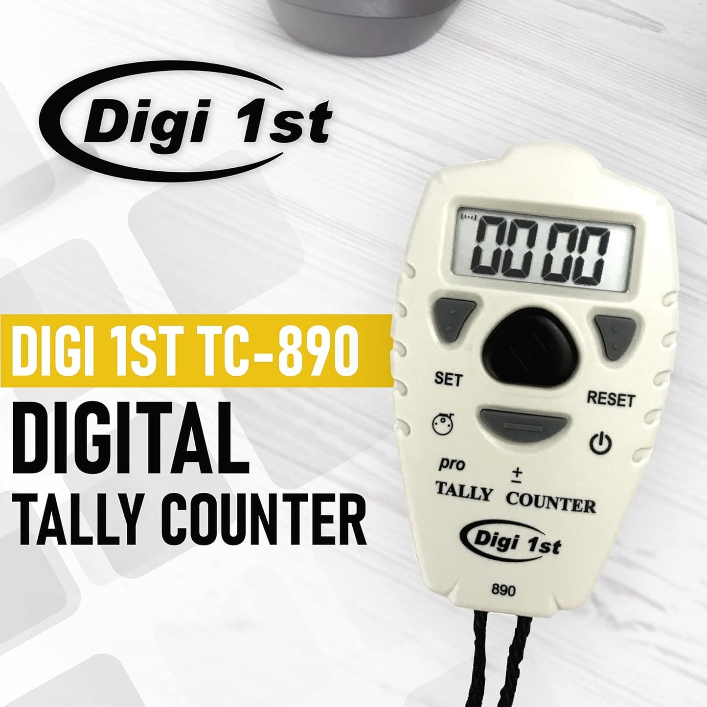 TC-890 Digital Tally Counter, Electronic Up Down Clicker Counter, Add/Subtract People Counter, Handheld Pitch Counter for Golf, Lap & Knitting (2-Pack)