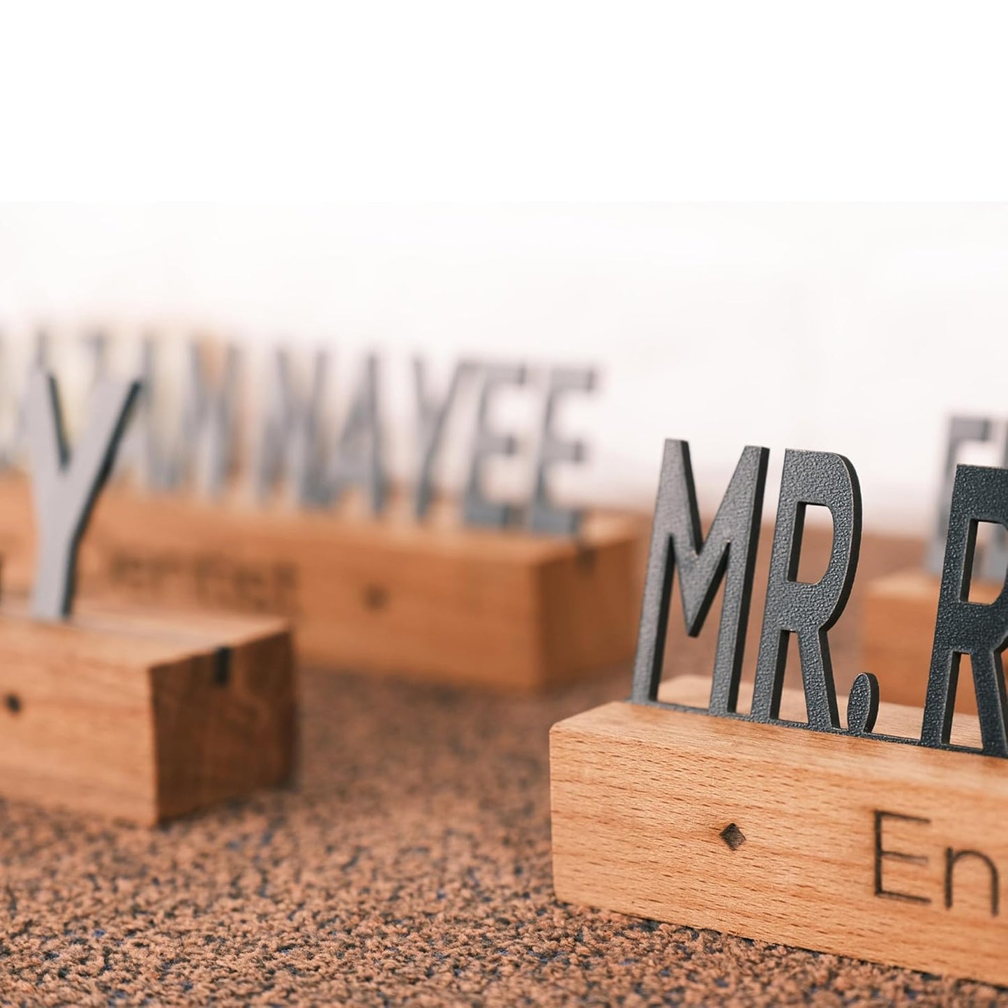 Custom Wooden Desk Name Plate with Natural Stand – Personalized Office Sign for Desk, Business Name Tag, Teacher Gift, Office Decor, Graduation or Co-Worker Gift