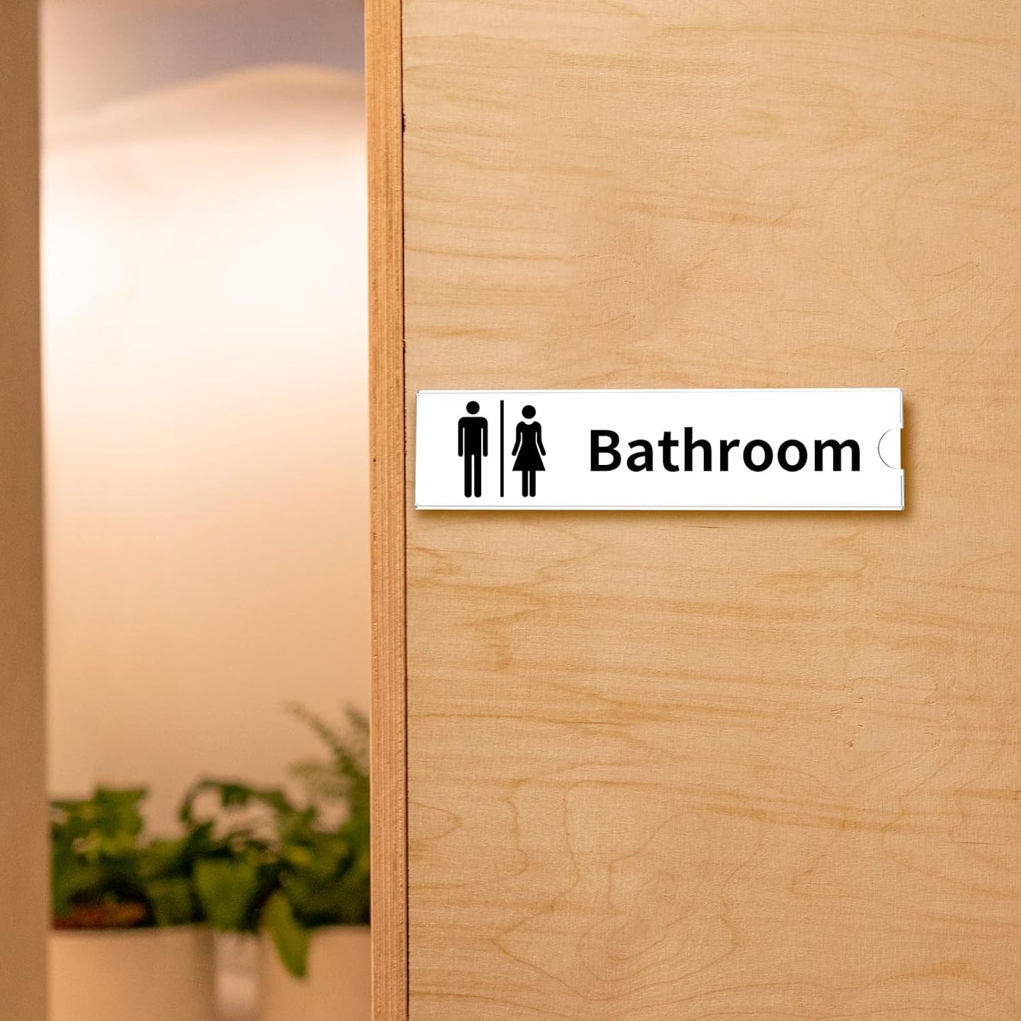 TONICE 12 Pack Acrylic Desk 2x8 Nameplate Holders, Acrylic Nameplate Holders, Wall Mount Transparent Nameplate Holders, Office Name Holders