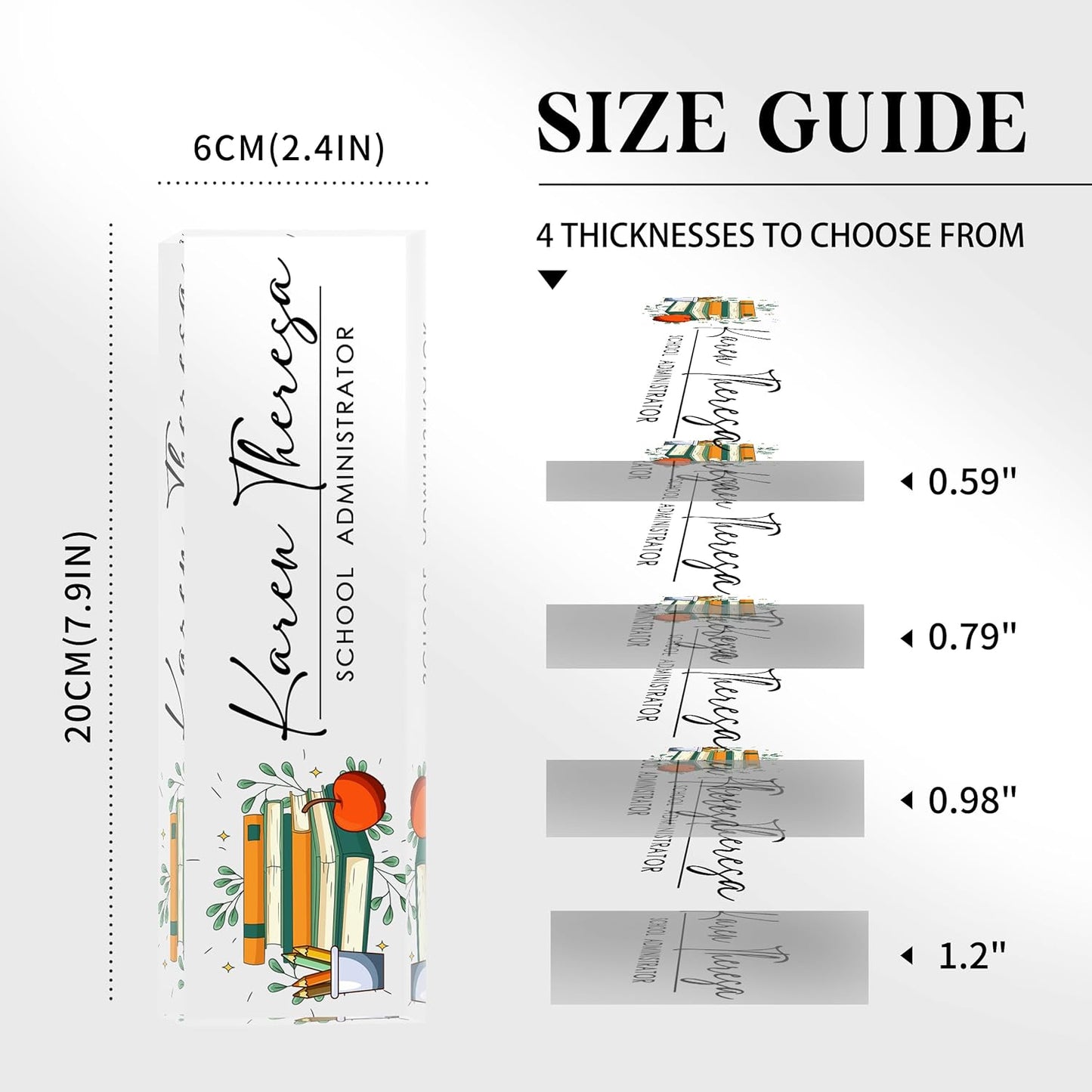 Custom Office Name Plate, Personalized Gifts for Women & Teachers, Office Desk Accessories