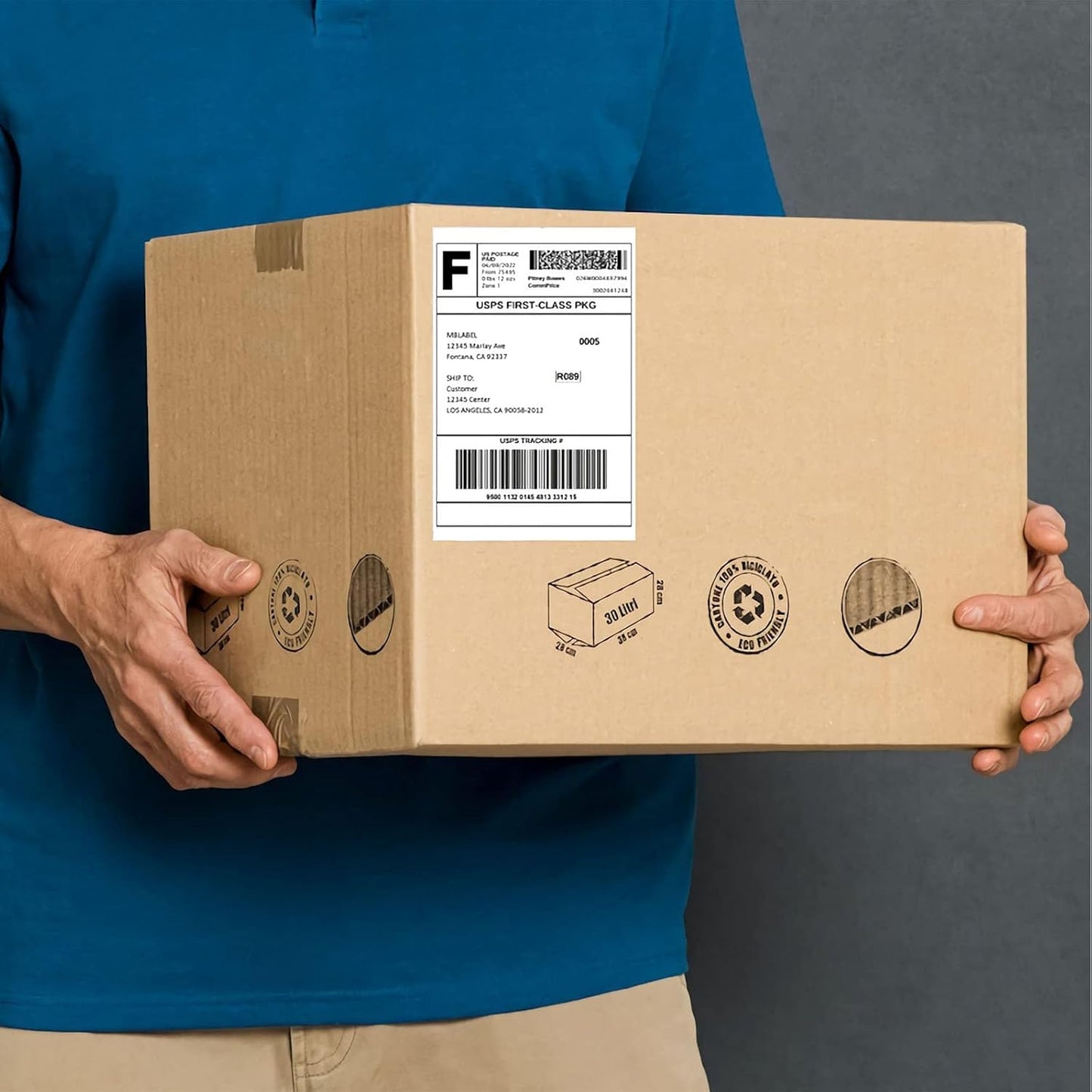 8.5" x 5.5" Address Labels, Half Sheet Shipping Labels, 3000 Sheets Self Adhesive Mailing Labels for Laser & Inkjet Printers (6000 Labels)