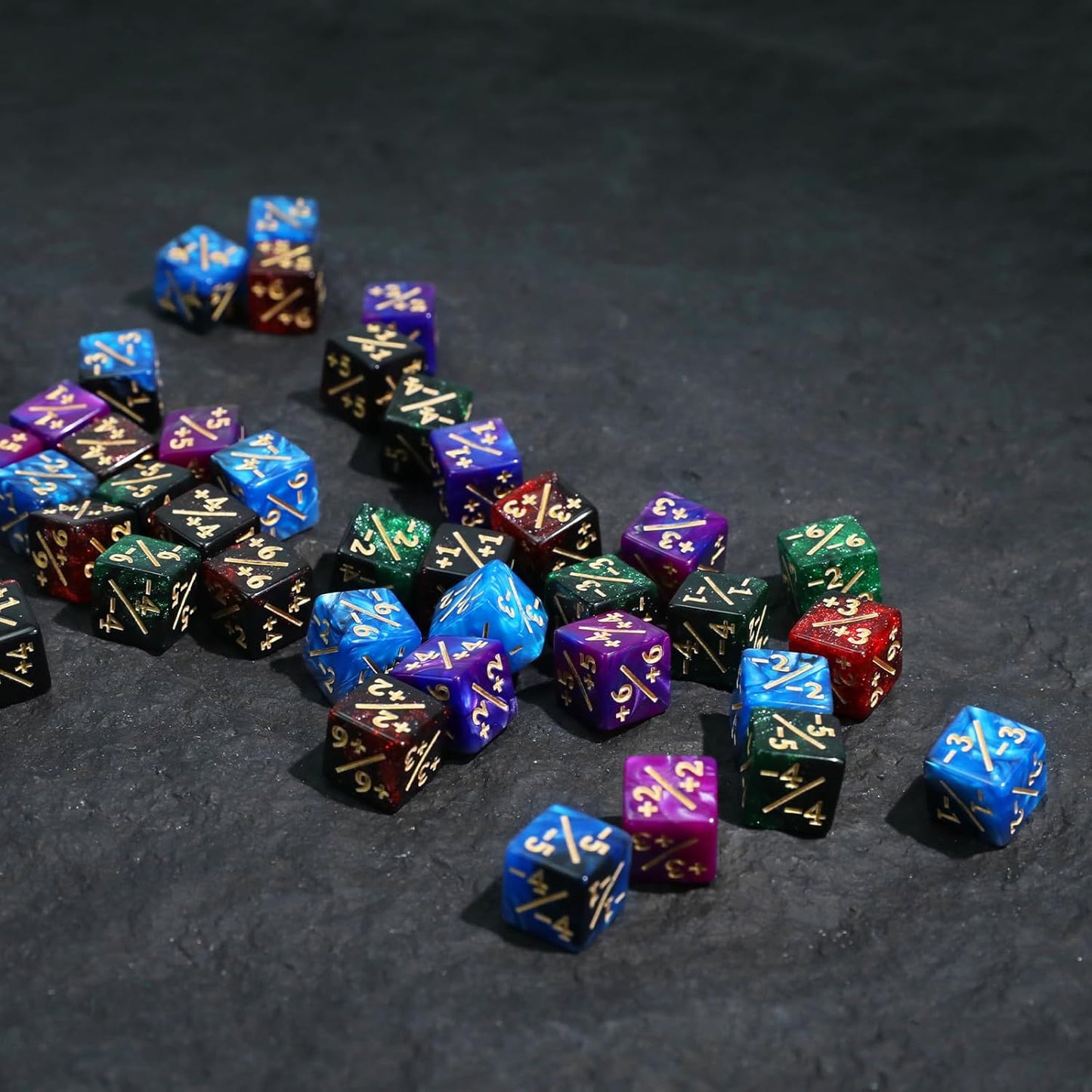 110 Pieces MTG Abilities Keyword Tokens 12mm Dice Counters Set for Magic The Gatering, MTG Life Counter Buff Tokens with Box, Compatible with TCG CCG Magic Card Games Accessories