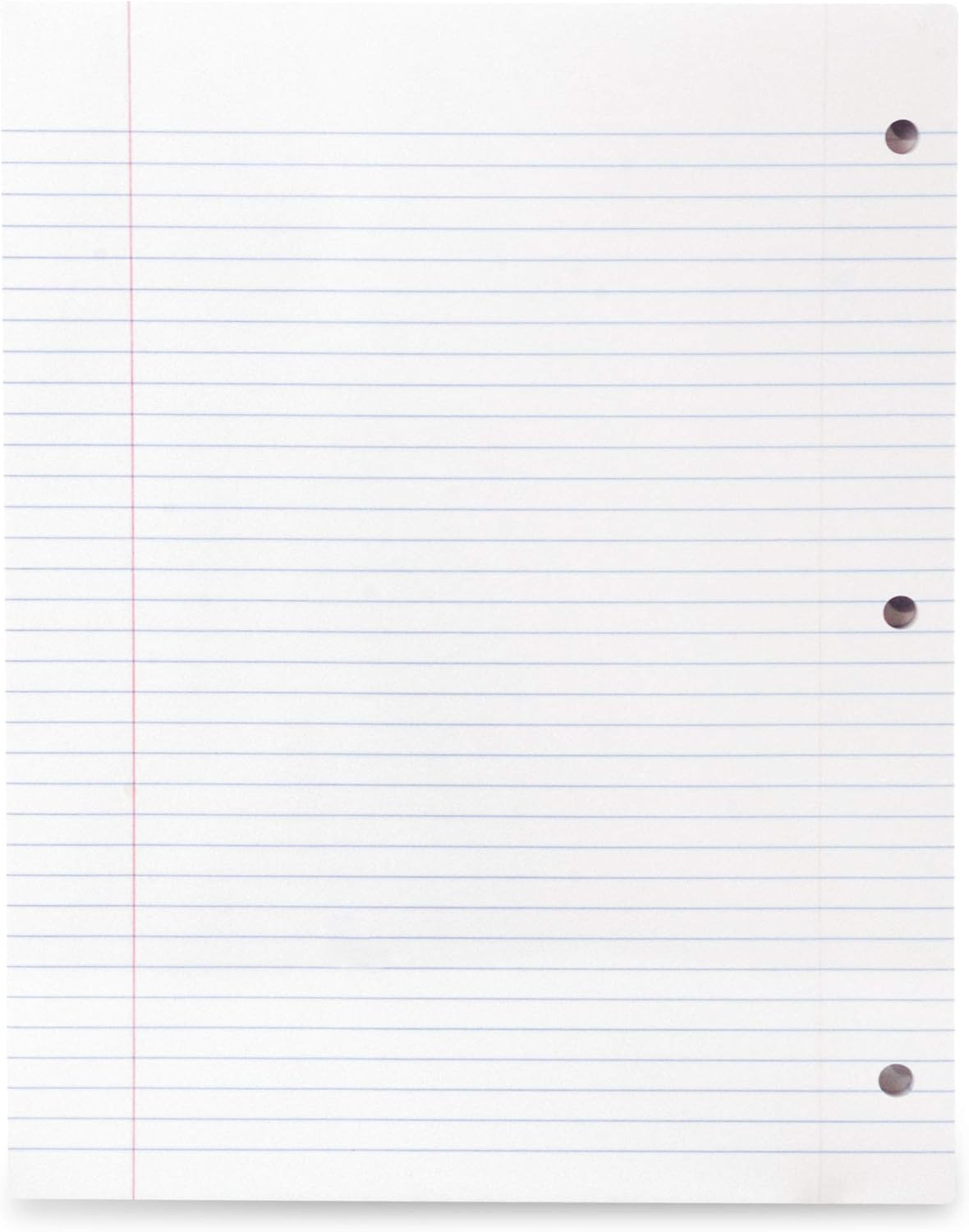 Mintra Office Filler Paper (College Ruled, 600 Sheets (6pks of 100)) - for 3-Ring Binder, Notepaper, Loose leaf filler paper, punched, bulk pack