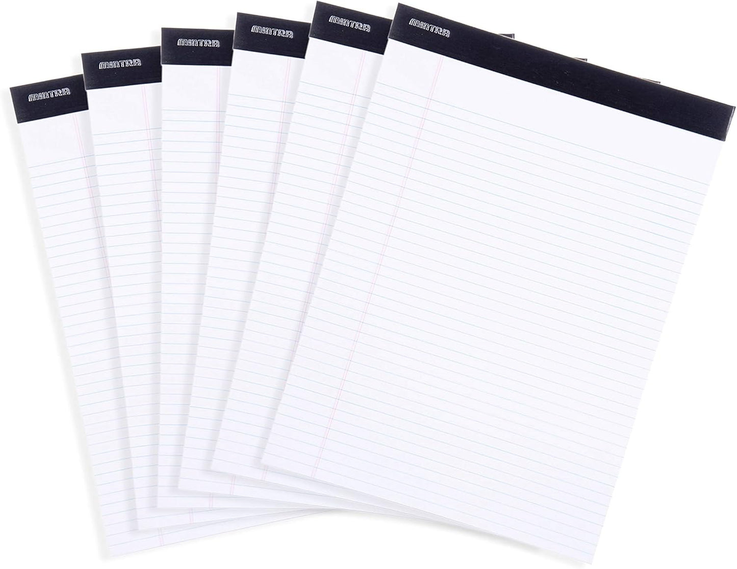 Mintra Office Legal Pads, ((xBasic, 8.5in x 11in, Narrow (White), 36pk (6-6pks))