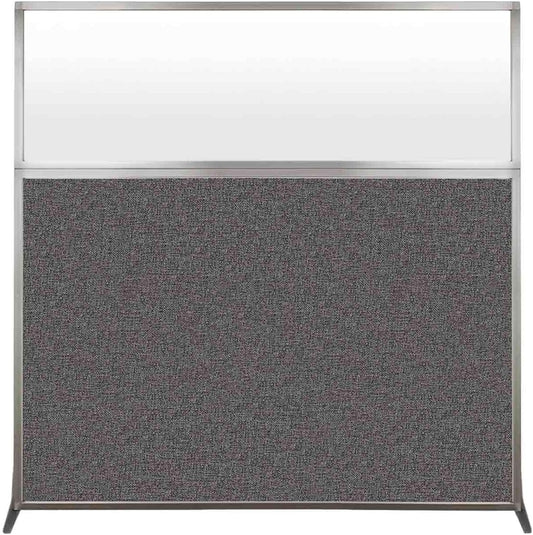 Versare Hush Screen Portable Room Divider | Workstation Wall Divider | Freestanding Privacy Hush Panels | Frosted Windows | Fabric Office Divider Screen | Great for Room Separation
