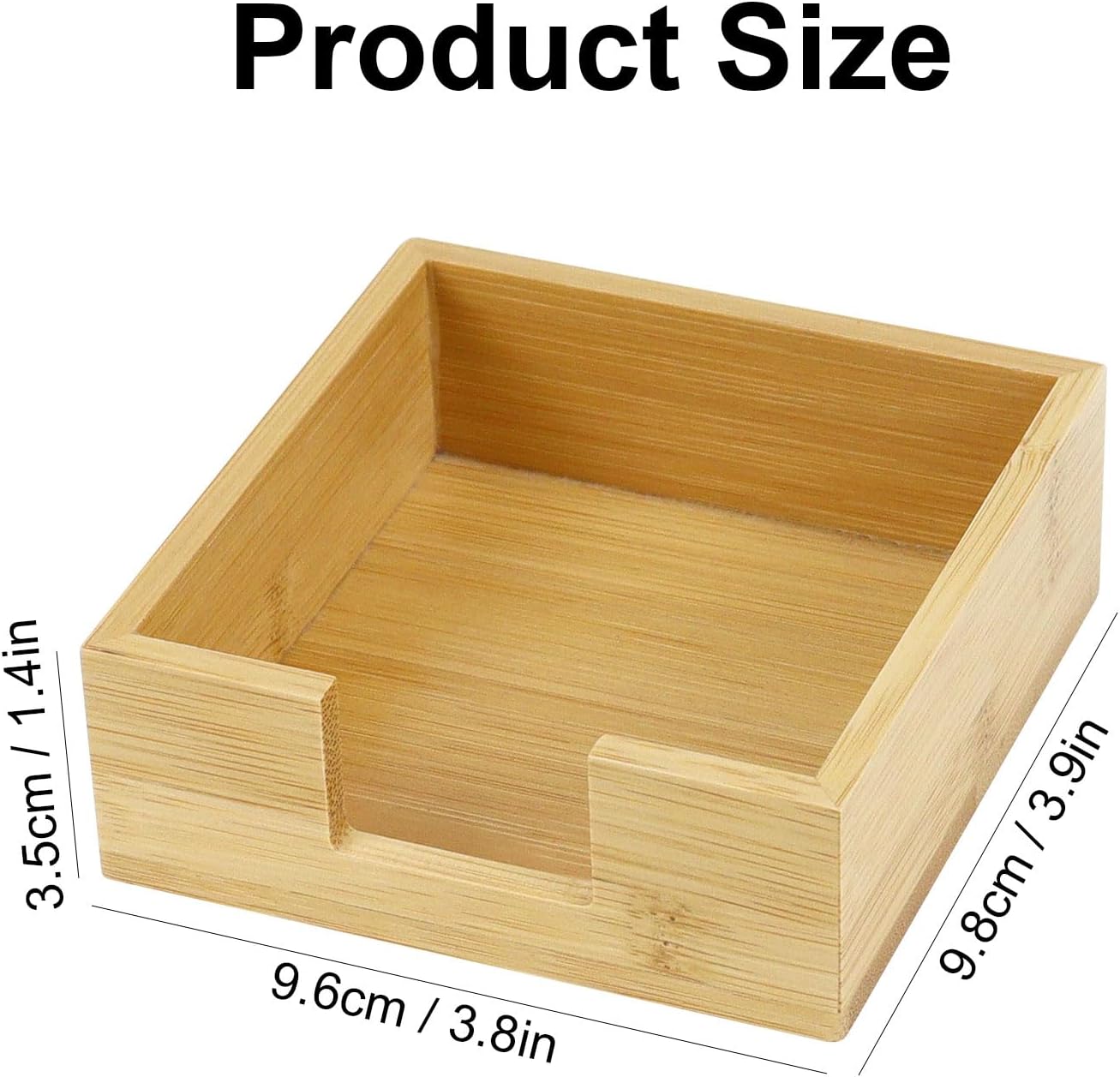 MultiBey Wooden Bamboo Sticky Note Pad Holder for Desk, Memo Holder Paper Dispenser, Desktop Accessories Organizer for Office School Home