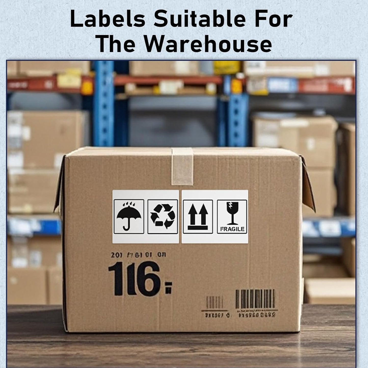 M100 Square Label 1.96'' x 3.14'' (50x80mm), Compatible with Label Maker M110/ M220/ M221/ M120/ M250/M260, White, 100 Labels/Roll, Multi-Purpose Adhesive Thermal Labels, Black on White
