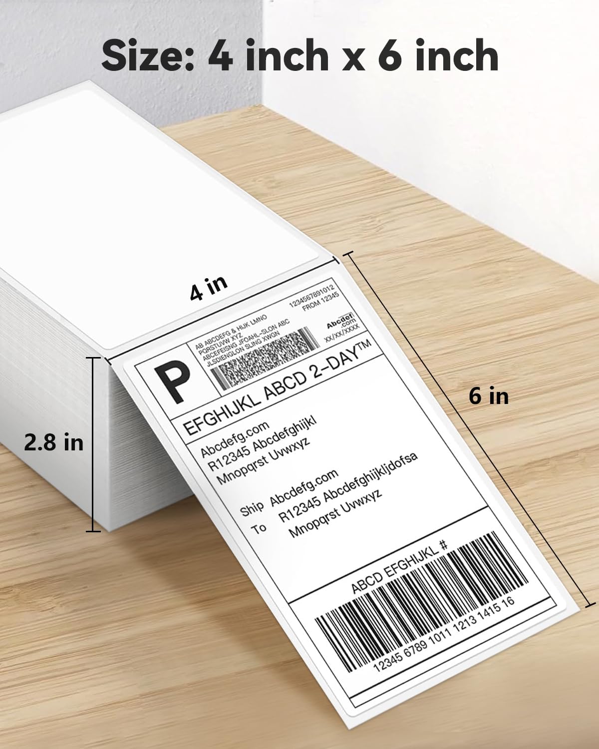 Genuine 4" x 6" Direct Thermal Shipping Label, Fanfold Labels Compatible with Anycash and Most Thermal Label Printer, Perforated (Pack of 1000 4x6 Fan-Fold Labels), Commercial Grade