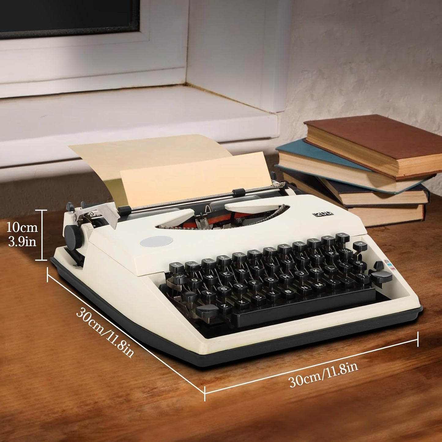 Manual Typewriter,1980s Traditional Portable Vintage Typewriter Deeply Restored,Manual Typewriter for Writing,Letters and Vintage Collectible Present,Classic Retro Manual Typewriter