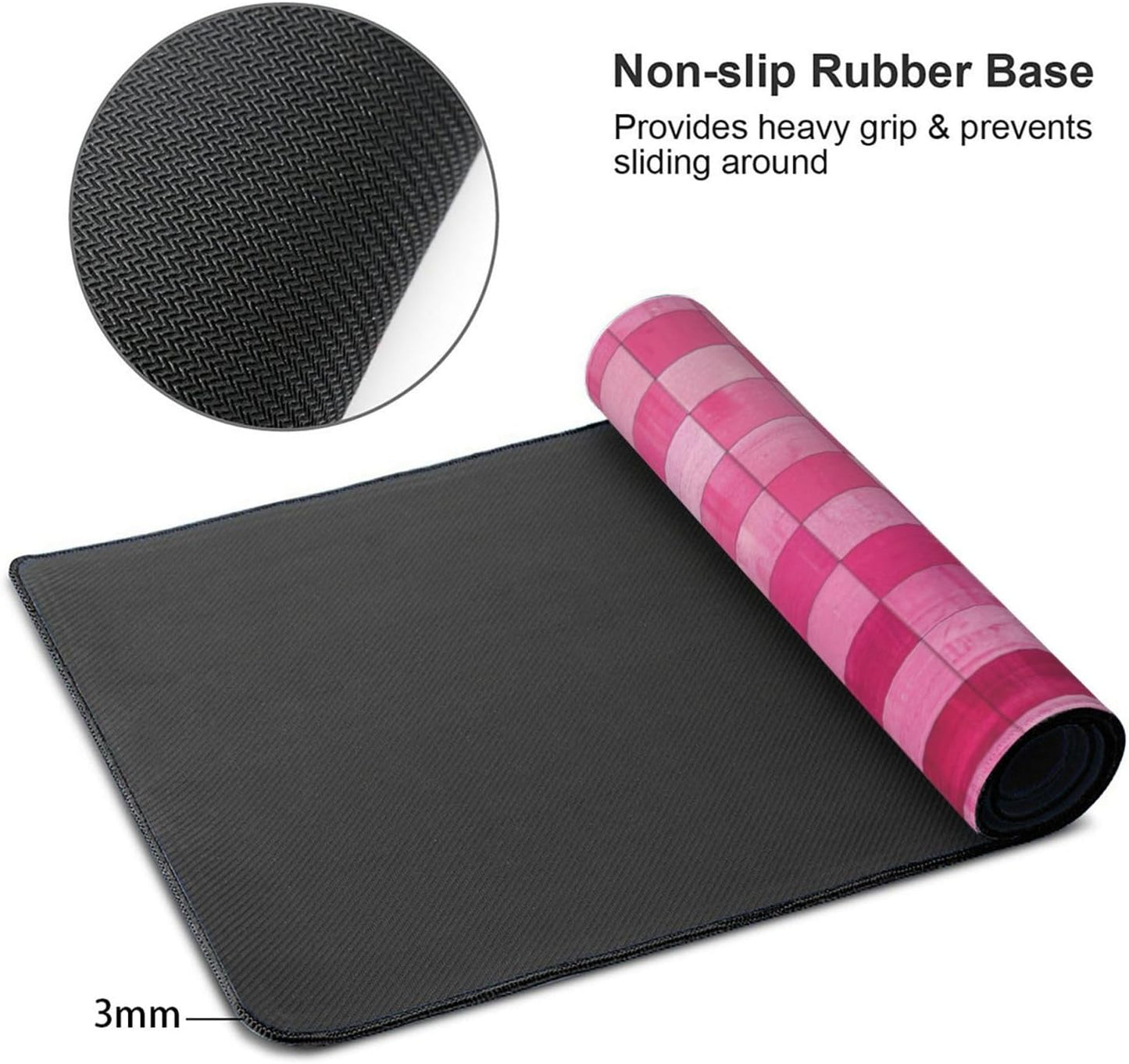 35.4 x 15.7 in, Waterproof XXL Large Mouse Pad for Desk, Extended Keyboard Mouse Mat for Computer Office, Big Laptop Mouse pad, Gaming Pc-Pink Checker
