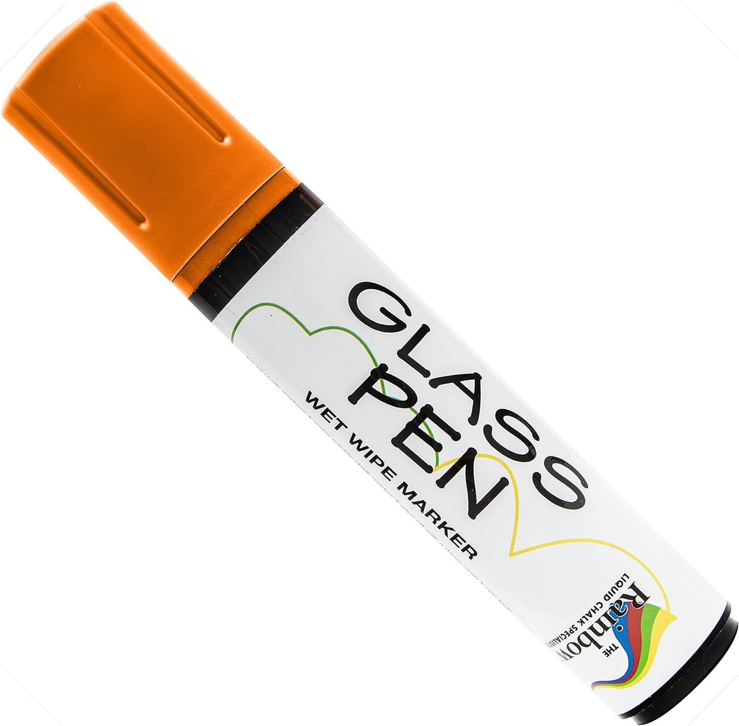 Glass Pen Window Marker: Liquid Chalk Pens for Glass, Whiteboard Markers with Washable Paint - Graduation, Car Windows, Mirror Pen, Storefront, Wedding, Parade, Party & Holiday (Orange, Jumbo Tip)