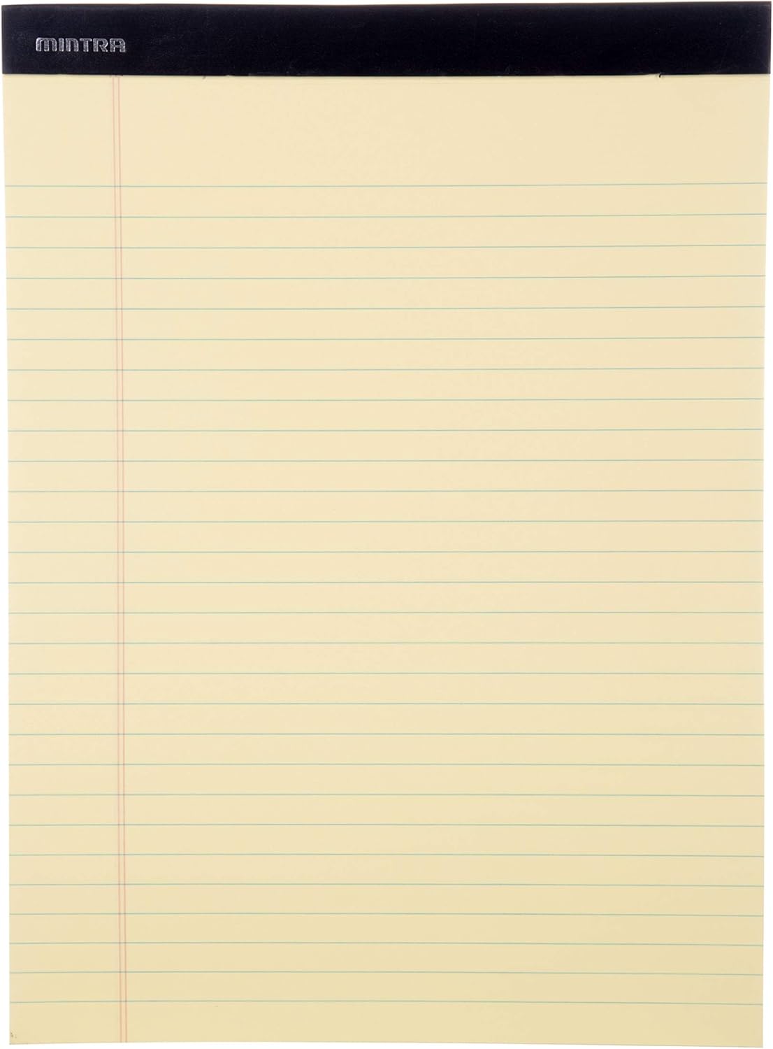 Mintra Office Legal Pads - ((BASIC CANARY 6pk, 8.5in x 11in, WIDE RULED))