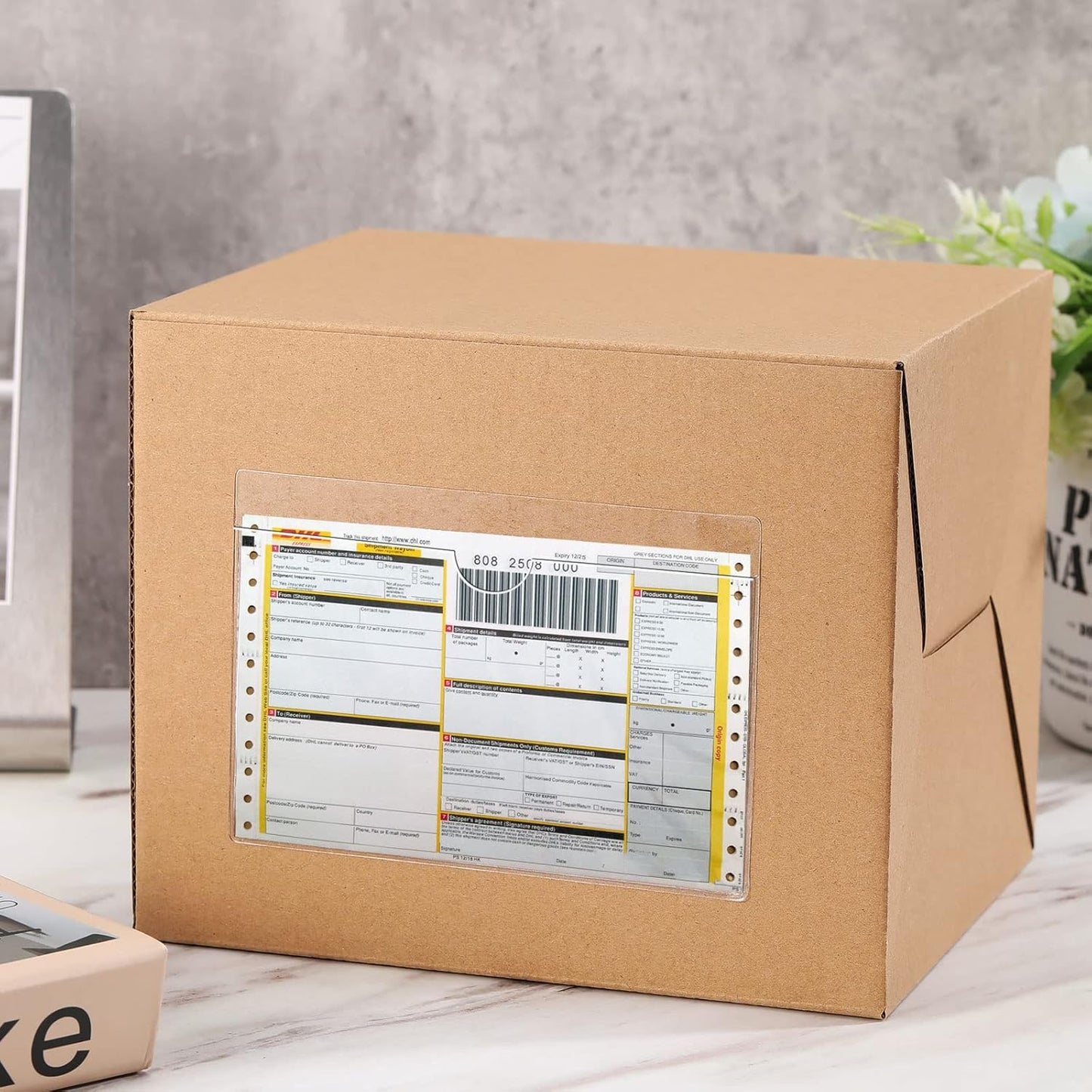 Chinco 30 Pcs Self Adhesive Pockets, Bin Labels for Storage Bins, Clear Pocket Label Sleeves, Plastic Index Card Holder with Top Open for Organizing Bins Box Drawer(9.9 x 7 Inches)