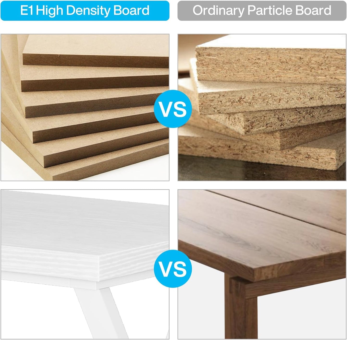 Tribesigns Writing Computer Desk, 55 inch Heavy Duty Study Desk with Z-Shaped Metal Leg, Modern Simple Home Office Computer Desk, White