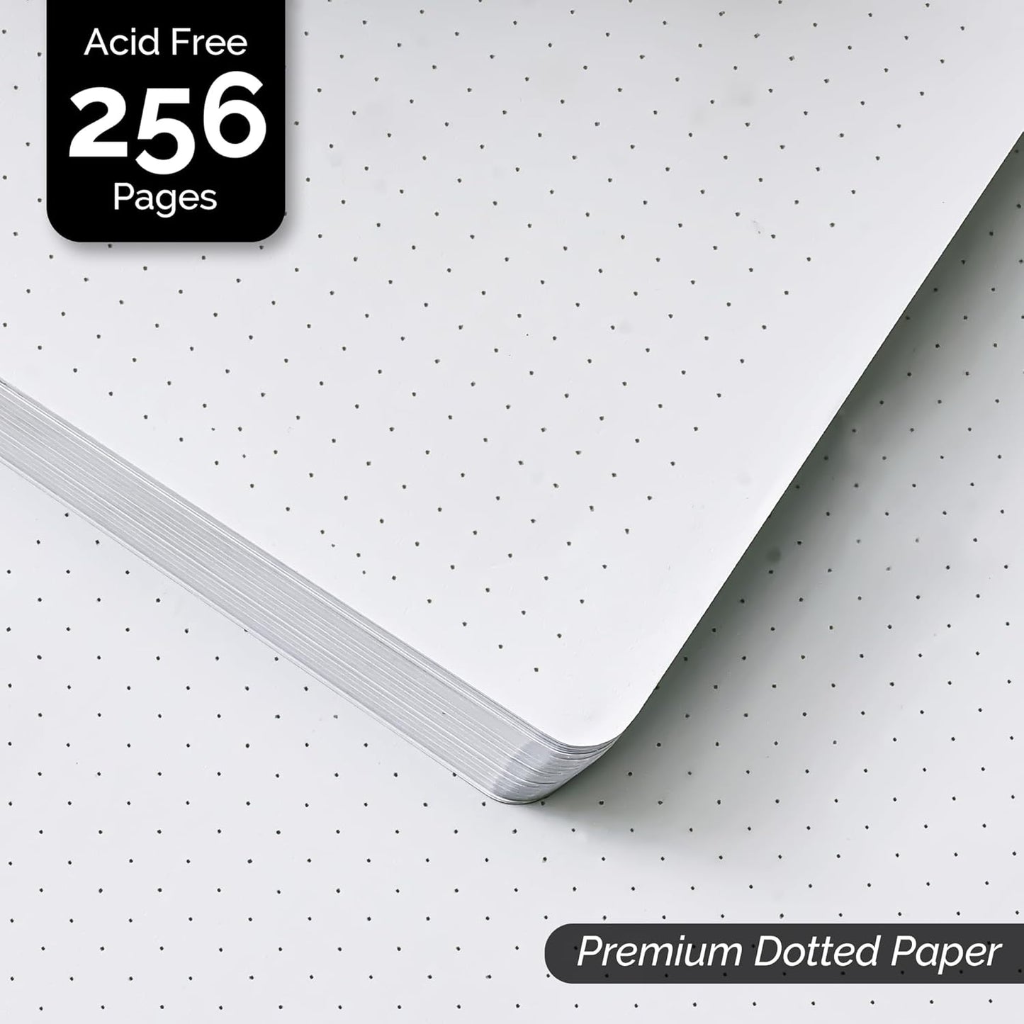 Nextnoid Hardcover Dotted Notebook Journal - 120 GSM Thick Paper, Medium A5(5.7" x 8.3"), 256 Pages - Perfect For Handwriting, Diagrams, Note-Taking and To-Do Lists (Dot, Brown)