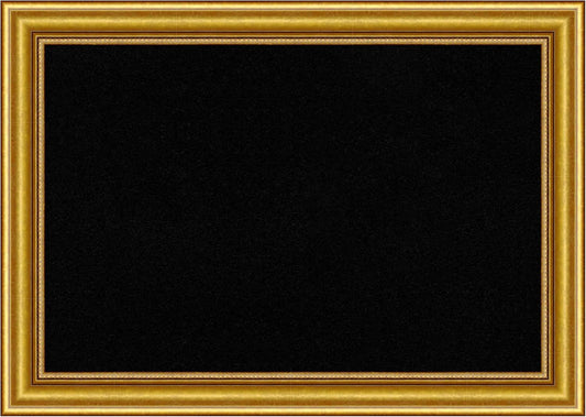 Amanti Art Black Cork Board for Wall, 20x28 Vision Board with Gold Wood Frame, Medium Corkboard Office Decor for Home Organization, Traditional Corkboard Pinboard to display items for home