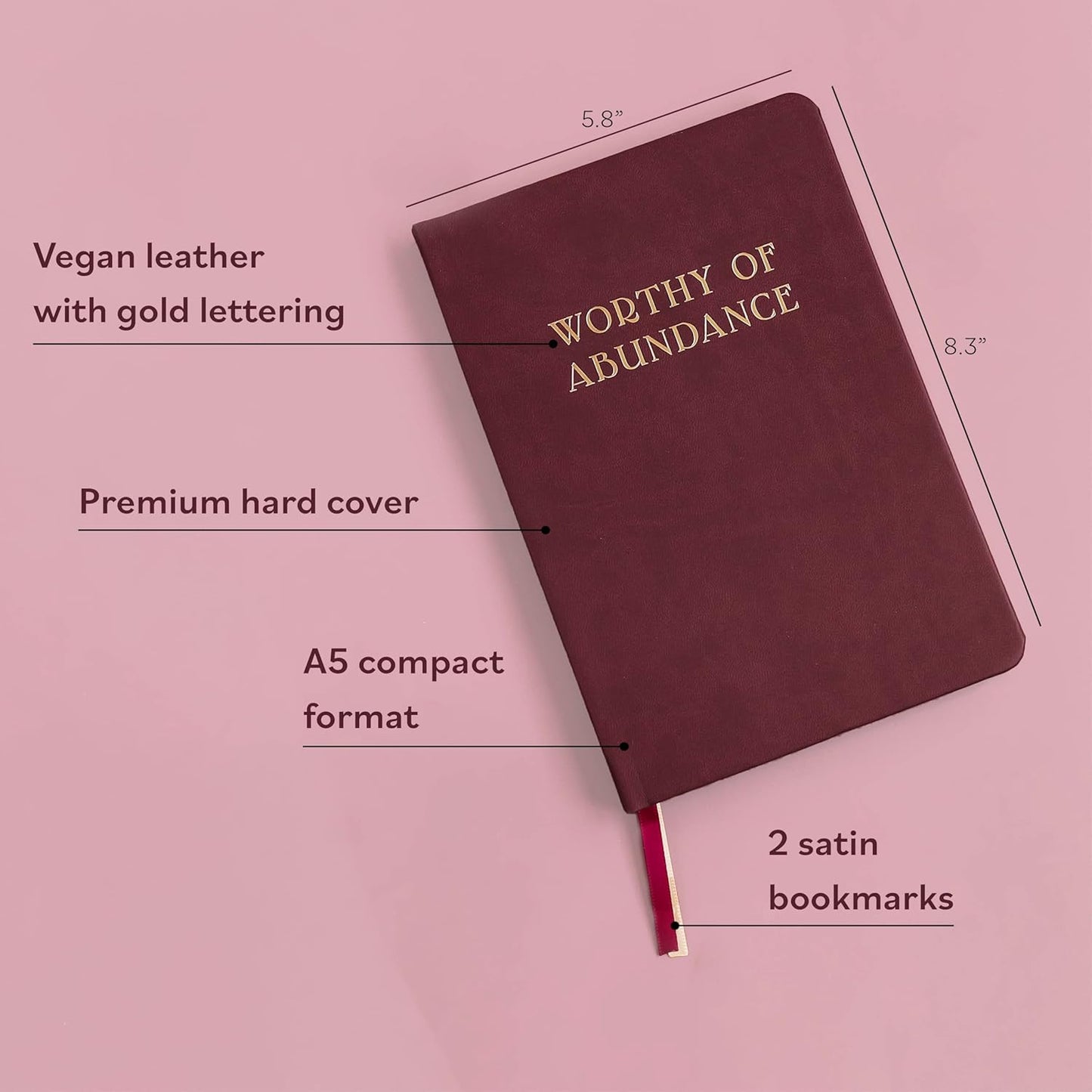 Manifestation Journal - Worthy of Abundance: 12 Week Daily Prompts for Self-Care, Gratitude, Affirmations, Therapy | Manifest Wealth & Millionaire Mindset Planner | 16 Meditation & Hypnosis Bonuses