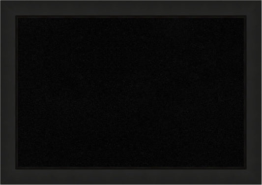 Amanti Art Black Cork Board for Wall, 19x27 Vision Board with Black Wood Frame, Medium Corkboard Office Decor for Home Organization, Casual Corkboard Pinboard to Display Items for Home Organization