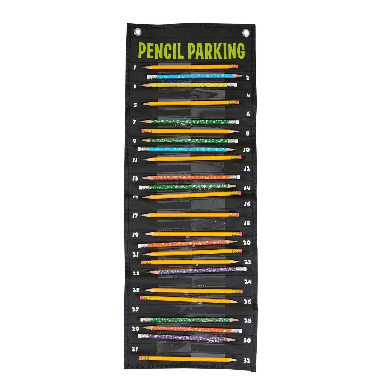 Really Good Stuff Pencil Solution Pocket Chart-Numbered Pencil Dispenser-Hanging Organizer for the Classroom-Storage Supplies for Teachers