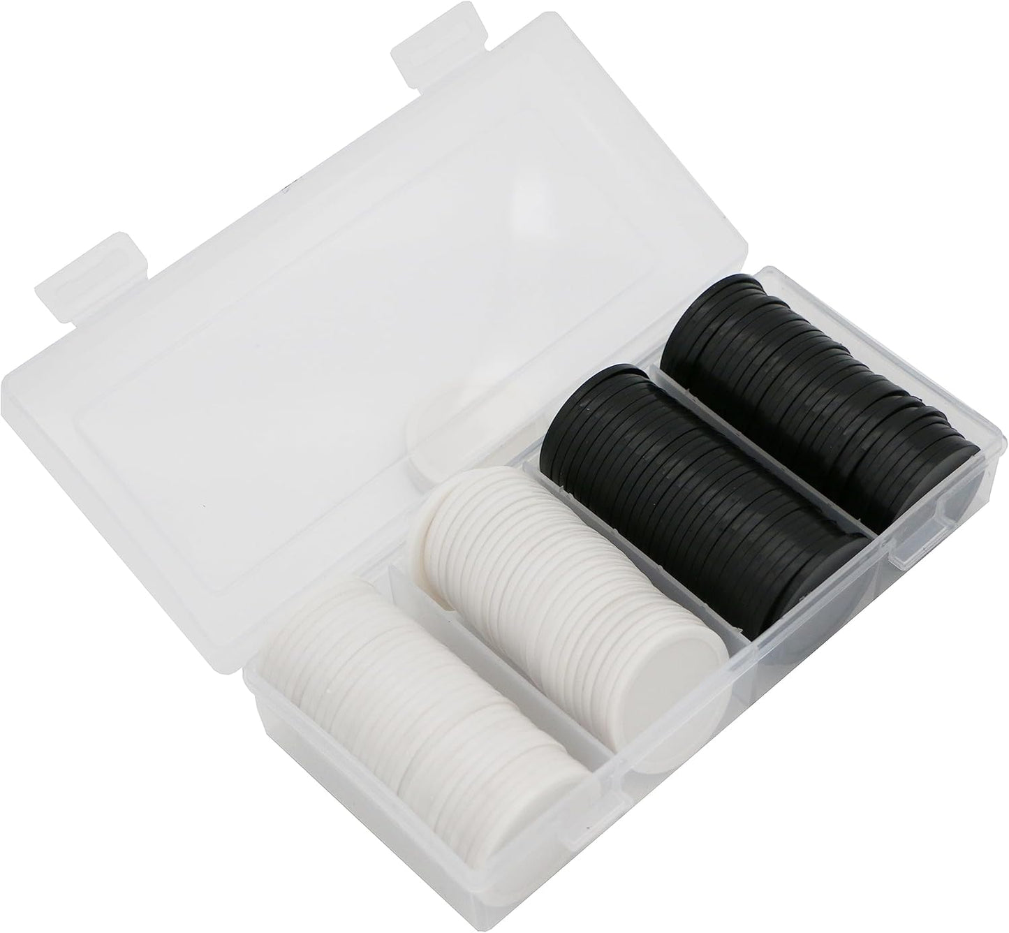 35MM/1.37-inch Box of 120 Counting Coins for Poker Chips and Game Coins (White+Black, 35MM/1.37-inch)