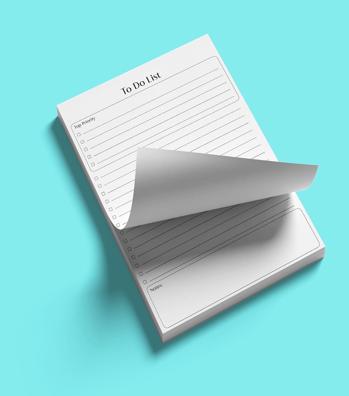 Better Office Products Mini To Do List Notepads, 5.5" x 8.5", Planning Note Pads, 50 Sheets, Daily Agenda Productivity Checklist Organizer, 300 Total Sheets (6 Pack)