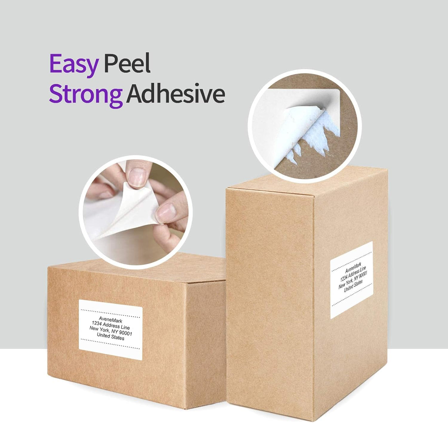 AveneMark 12 Rolls 4" x 3" Direct Thermal Labels for Barcodes Postage Address Shipping Compatible with Rollo & Zebra Desktop Printers Adhesive - 500 Labels/Roll