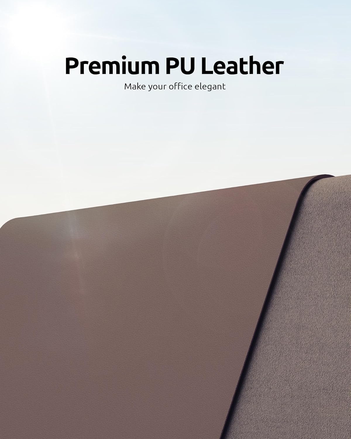 YSAGi Leather Desk Protector, Office Mat, Large Mouse Mat, Non-Slip PU Leather Blotter, Laptop Desk, Waterproof Writing Pad for Office and Home (Chocolate, 35.4" x 17")