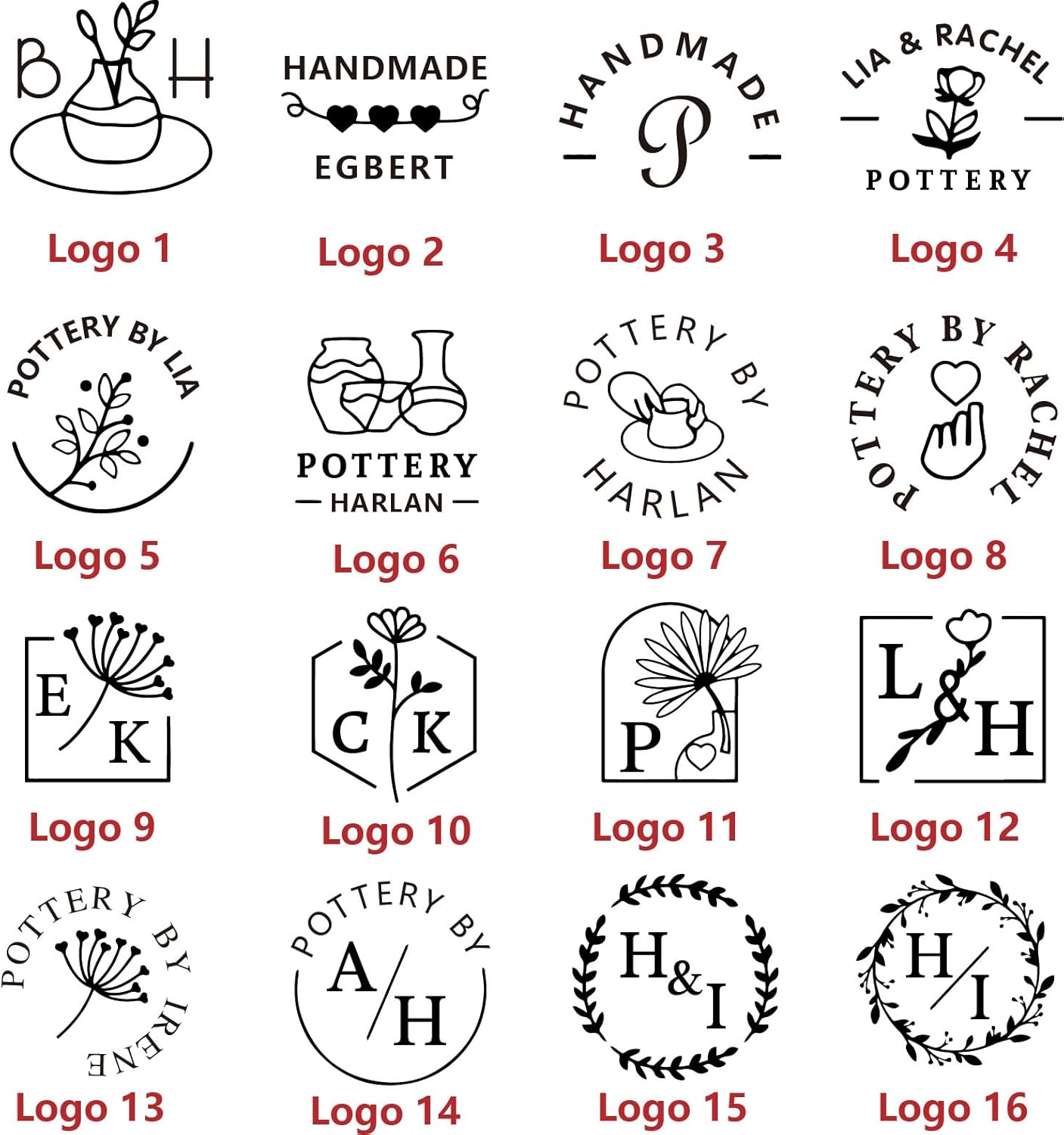 KAINSY Custom Pottery Stamp, Personalized Clay Stamp with Own Design, Create Unique Imprints in Pottery, Handcrafted Potter's Gift, Polymer Clay Tools (3 inch)