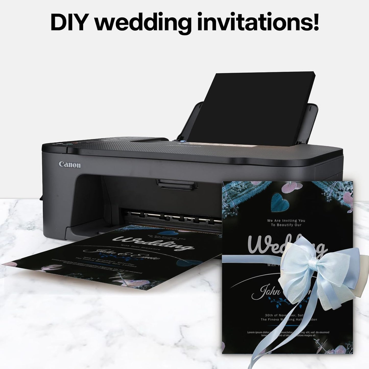 100 Pack Black Cardstock 5x7 Blank Card Thick Paper, Goefun 80lb Flat Card Stock Printer Paper for Invitations, Postcards, Photos, DIY