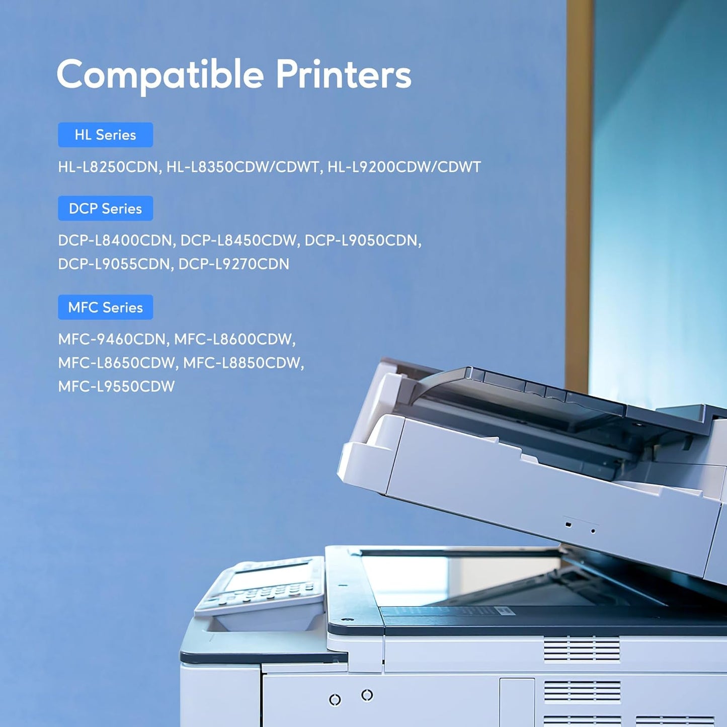 TN336 Toner Cartridge High Yield Compatible Replacement for Brother TN-336 TN331 for Use with Brother HL-L8350CDW HL-4150CDN MFC-L8850CDW Printer (1BK,1C,1M,1Y, 4 Pack)