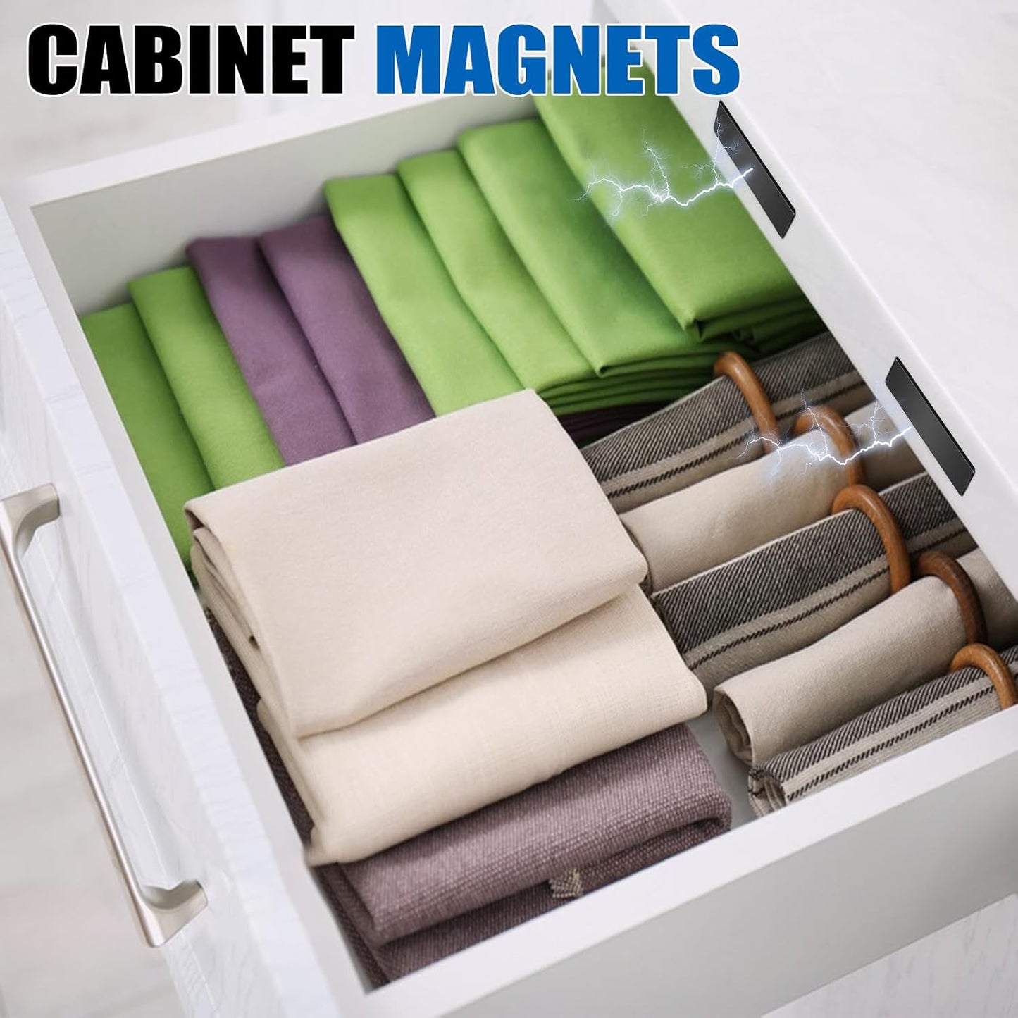 LOVIMAG Rare Earth Bar Magnets, Black Waterproof Strong Neodymium Magnets with Epoxy Coating and Double- Sided Adhesive for Fridge, Scientific, Shower Door, Office Etc, 60 x 10 x 3 mm, Pack of 5