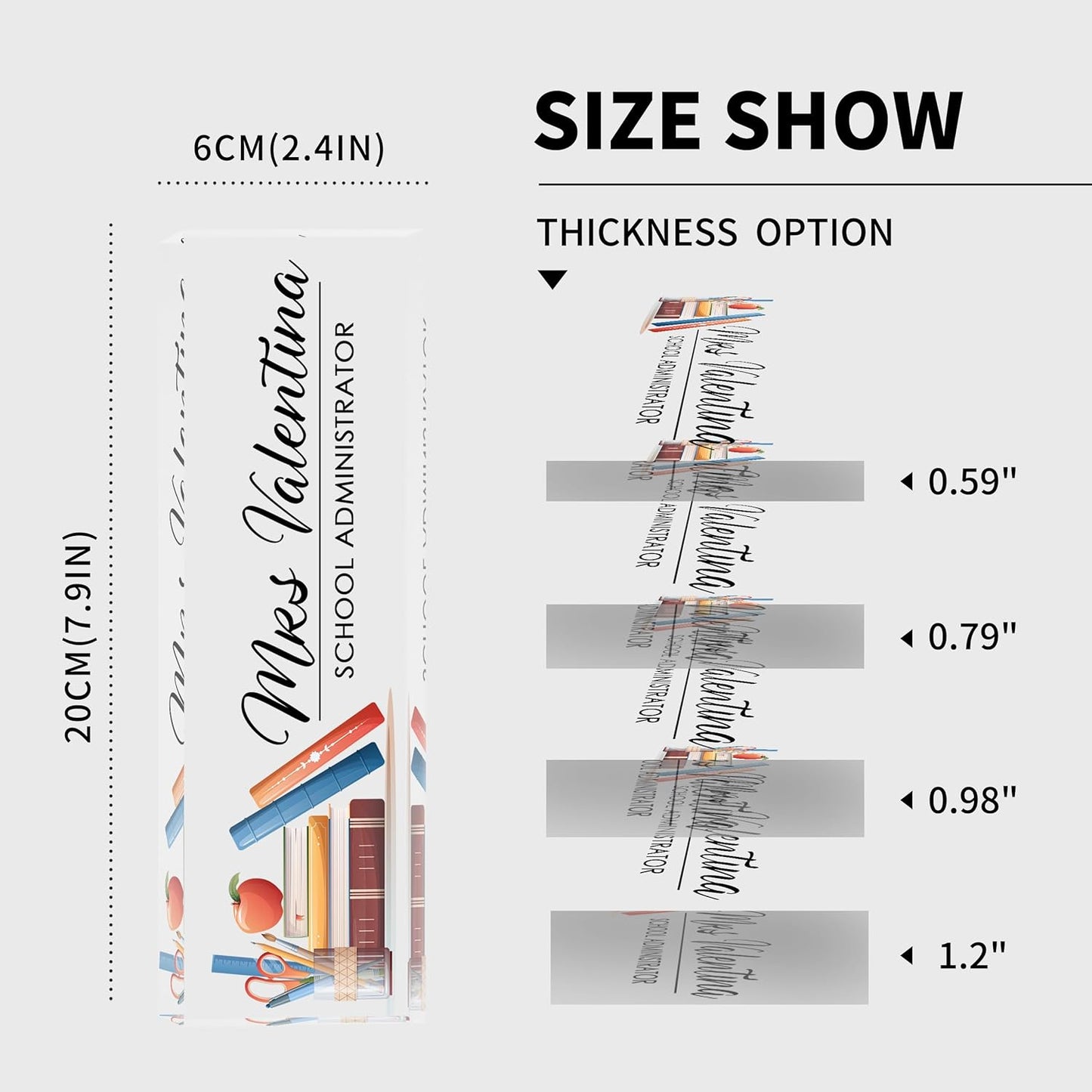 Custom Teacher Name Plate for Desk | Personalized Desk Acrylic Name Plate Office Accessories | Personalized Teacher Appreciation Gifts (C-For Teacher 1)