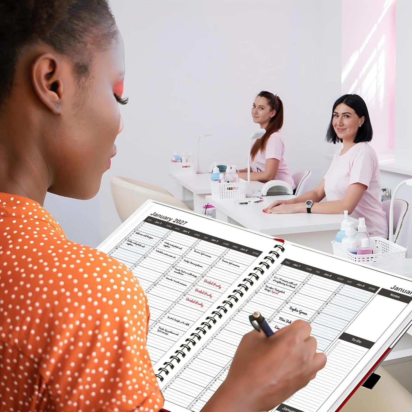 Appointment Book 2026 2027 Daily & Hourly 15 minutes, Schedule Planner Book by Strive Zen, HARDCOVER, Large, 8.5" x 11", Hourly, Weekly Planner, Monthly Planner, 18 Months, January 26 - July 27