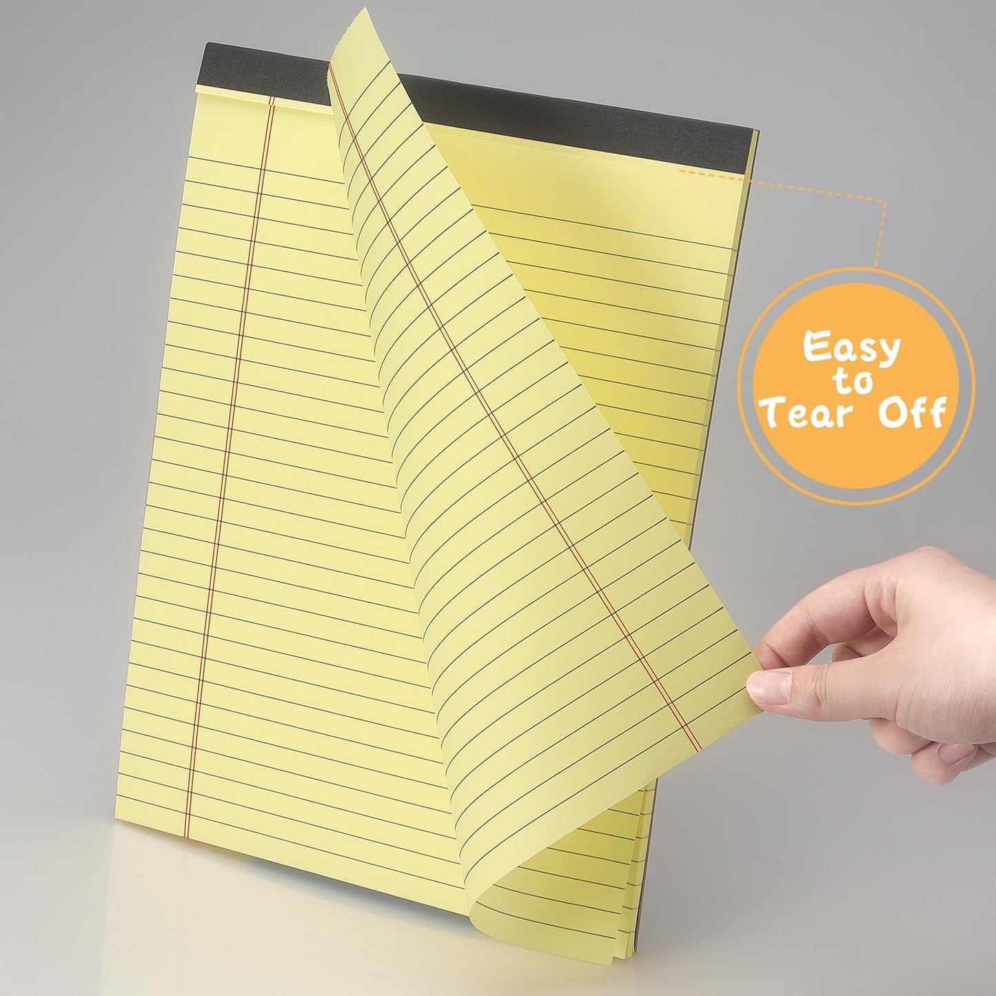ZZTX Legal Pads 8.5 x 11 Inch Yellow Writing Notepad, Lined Writing Pads for Work Office School, 50 Sheets Per Pad, A4, 1 Pack