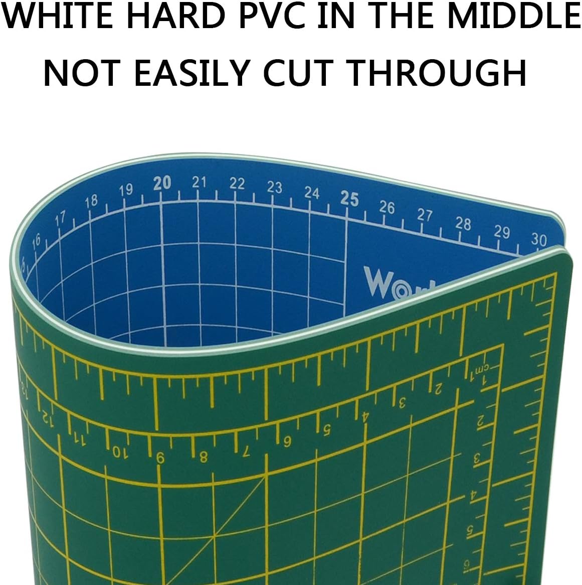 WORKLION Full 9" x 12" Art Self Healing PVC Cutting Mat, Double Sided, Gridded Rotary Cutting Board for Craft, Fabric, Quilting, Sewing, Scrapbooking Project (3 Pack)…