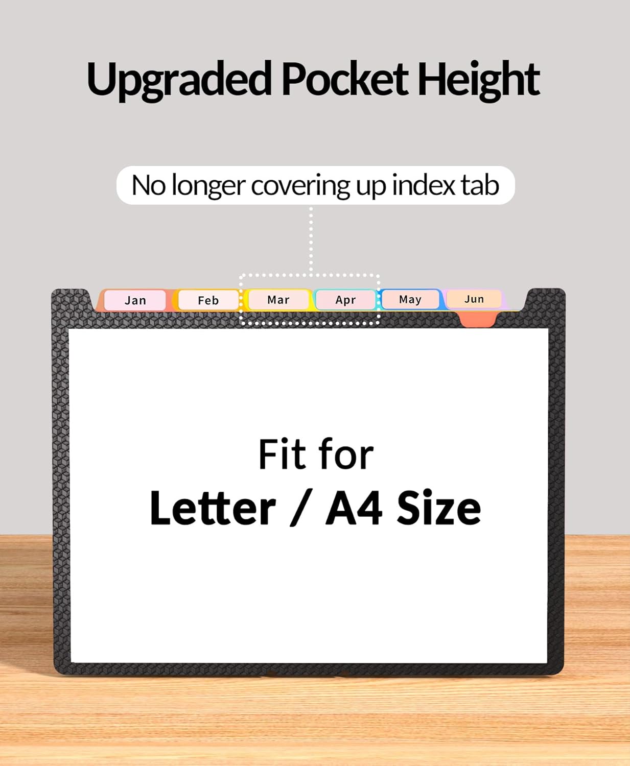 Sooez Upgraded Accordion File Organizer, Expanding File Folder with Deeper 12 Pockets - Never Cover Up Index Tabs, Monthly Bill Paper Receipt Document Organizer, Letter A4 Size for Home Office School