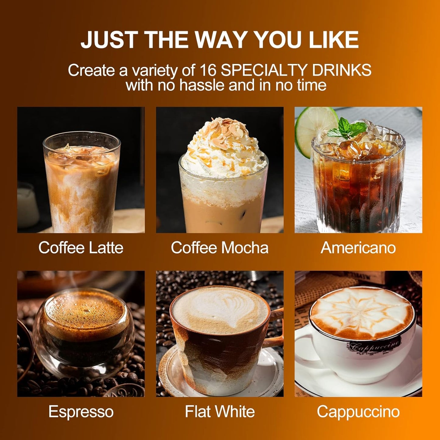 Mcilpoog WS-203 Super-automatic Espresso Coffee Machine With Smart Touch Screen For Brewing 16 Coffee Drinks