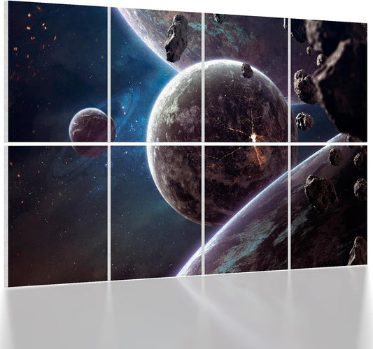 UMIACOUSTICS 8 Pcs 0.7Inch Thick Art Acoustic Panels, Total 47.2” x 31.5” Decorative Acoustical Wall Panels, Sound Absorbing Art Panels for Home, Office, Hotel, Recording Studio, Supernova