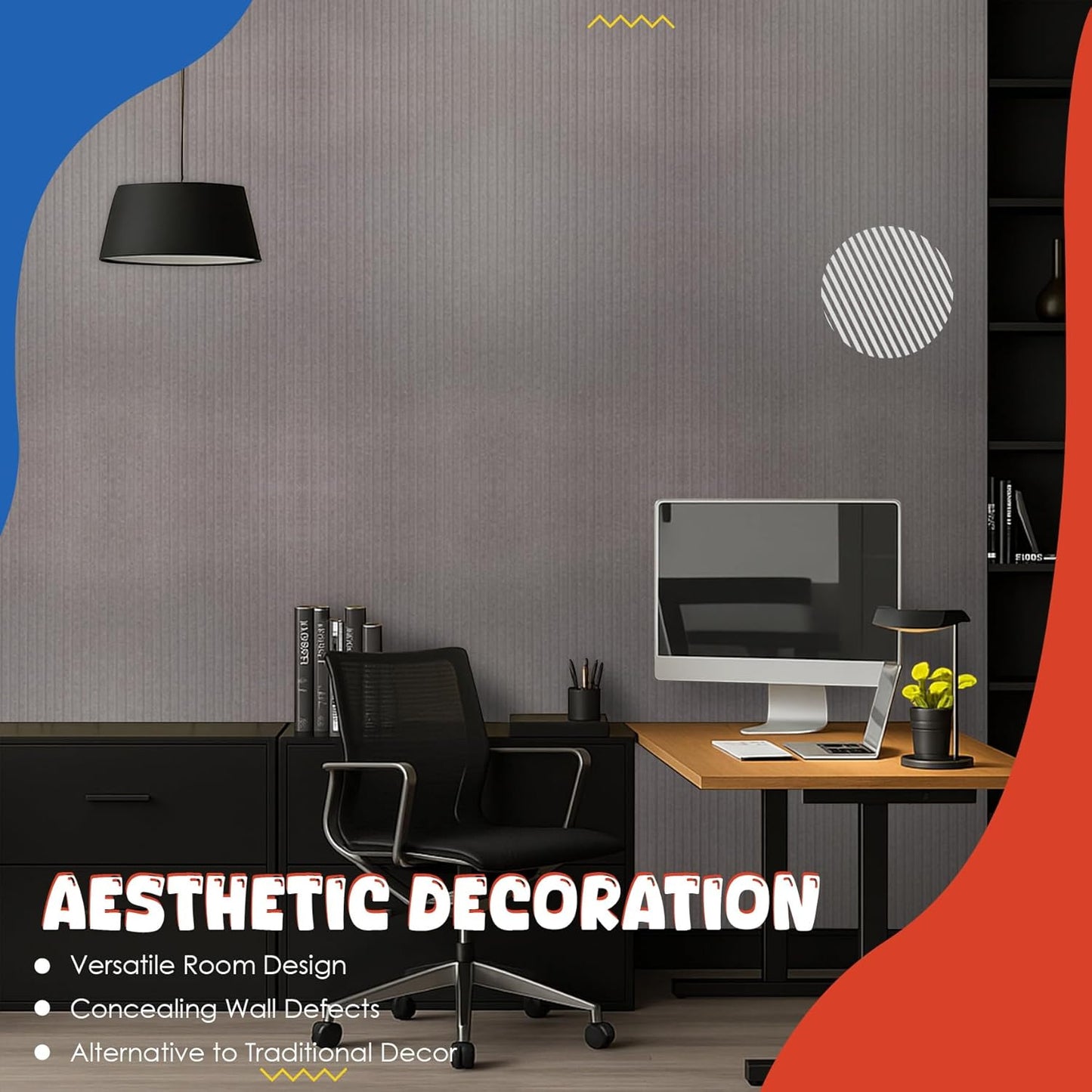 5 Pack Acoustic Panels,47.2x23.6x0.4 inch Acoustical Wall Panels,Large Soundproof Panels,Self-Adhesive Sound proof panels for walls,Acoustic Treatment for Recording Studio&Office Vertical,Brown