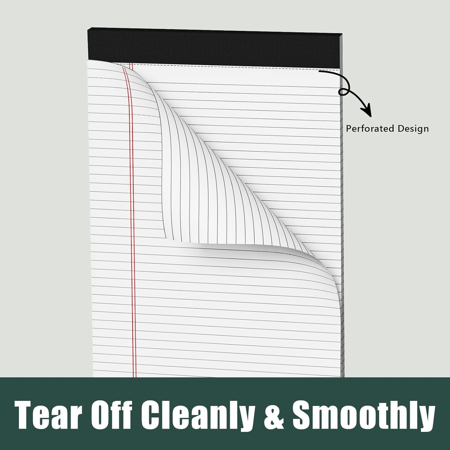 12 Pack Legal Pads 8.5 x 11 Basic Note Pads 8.5 x 11 - Premium Quality 21lb Paper Lined Notepad - Wide Ruled Writing Pads Perfect for Writing and Note-Taking - 30 Sheets per Pad