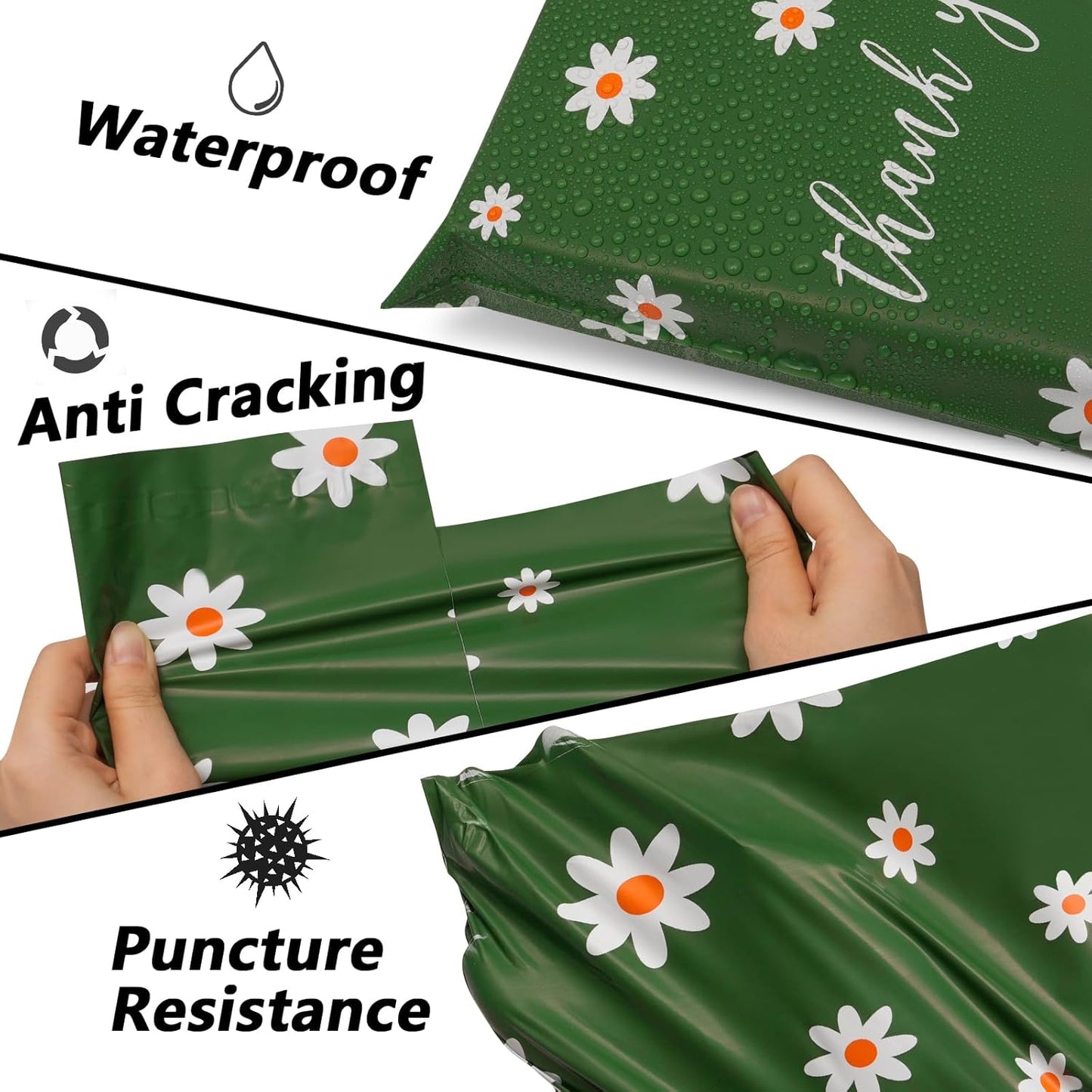 Poly Mailers 10x13 Inch 25 Pcs - Cherry printed Shipping Bags, 2.4mil Thickness, Waterproof and Tear Resistant Mailing Envelopes, Self-Sealing Packaging Bags for Small Business