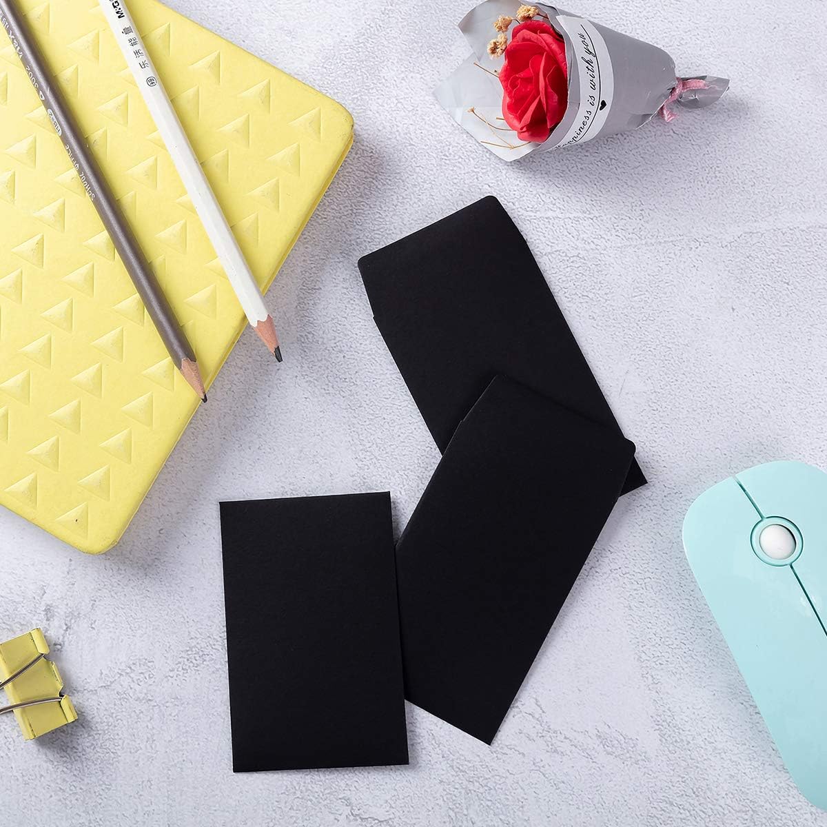 200 Pack Small Coin Envelopes Kraft Paper Seed Envelopes Mini Parts Small Items Stamps Storage Packets Envelopes Self-Adhesive for Garden, Office or Wedding Gift, (2 1/4 x 3 1/2 Inch, Black)