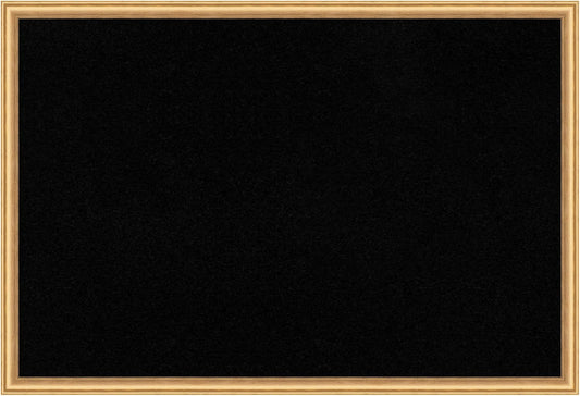 Amanti Art Black Cork Board for Wall, 26x38 Vision Board with Gold Wood Frame, Large Corkboard Office Decor for Home Organization, Casual Corkboard Pinboard to display items for home organization