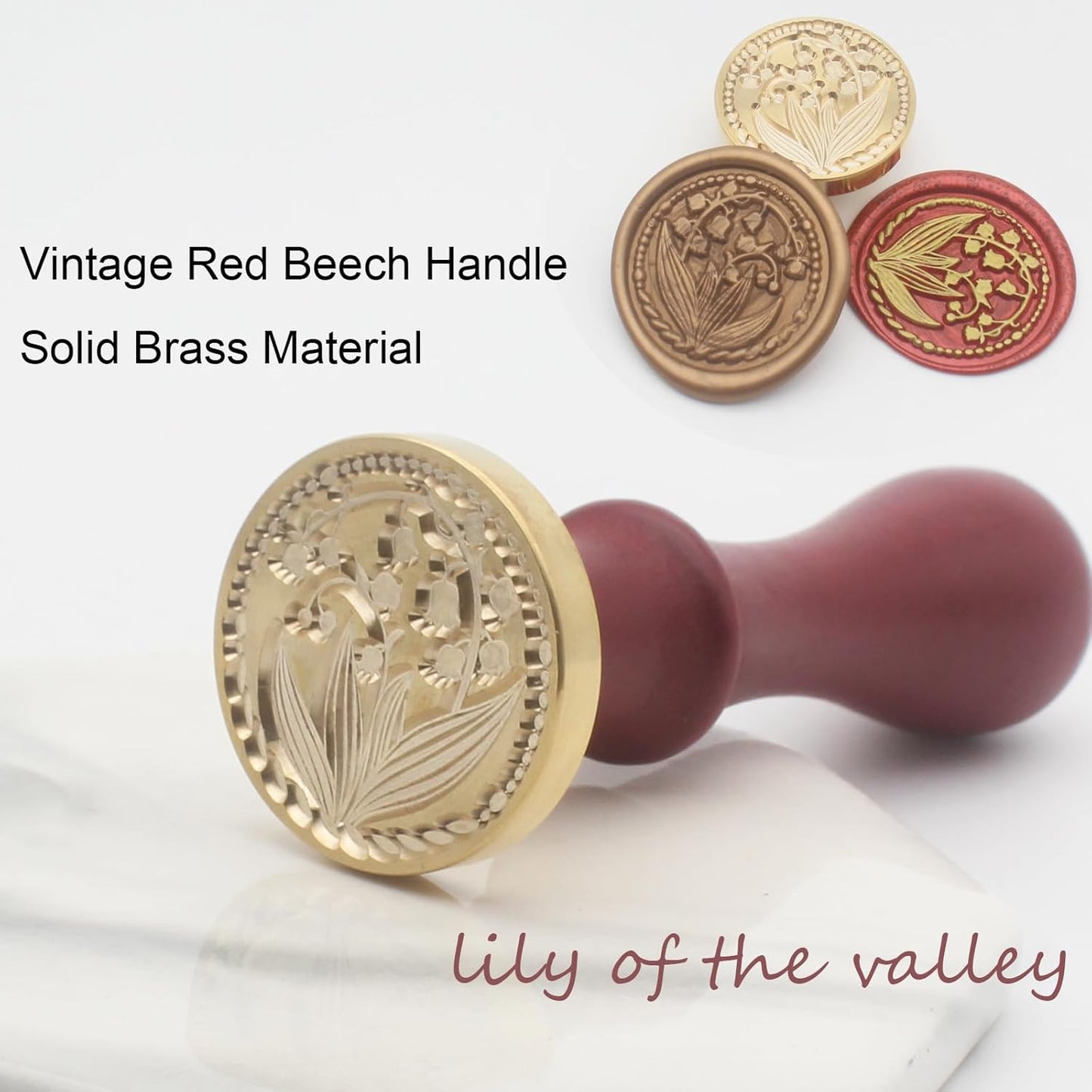 Wax Seal Stamp Kit, 6 Pcs Wax Seal Stamp Head 1 Wooden Hilt Letter Wax Seal Kit, Sealing Wax Stamp Seal Set Include Lily/Daisy/Mushroom/Oval Blank Envelope Sealing Wax Stamps for Wedding Invitation